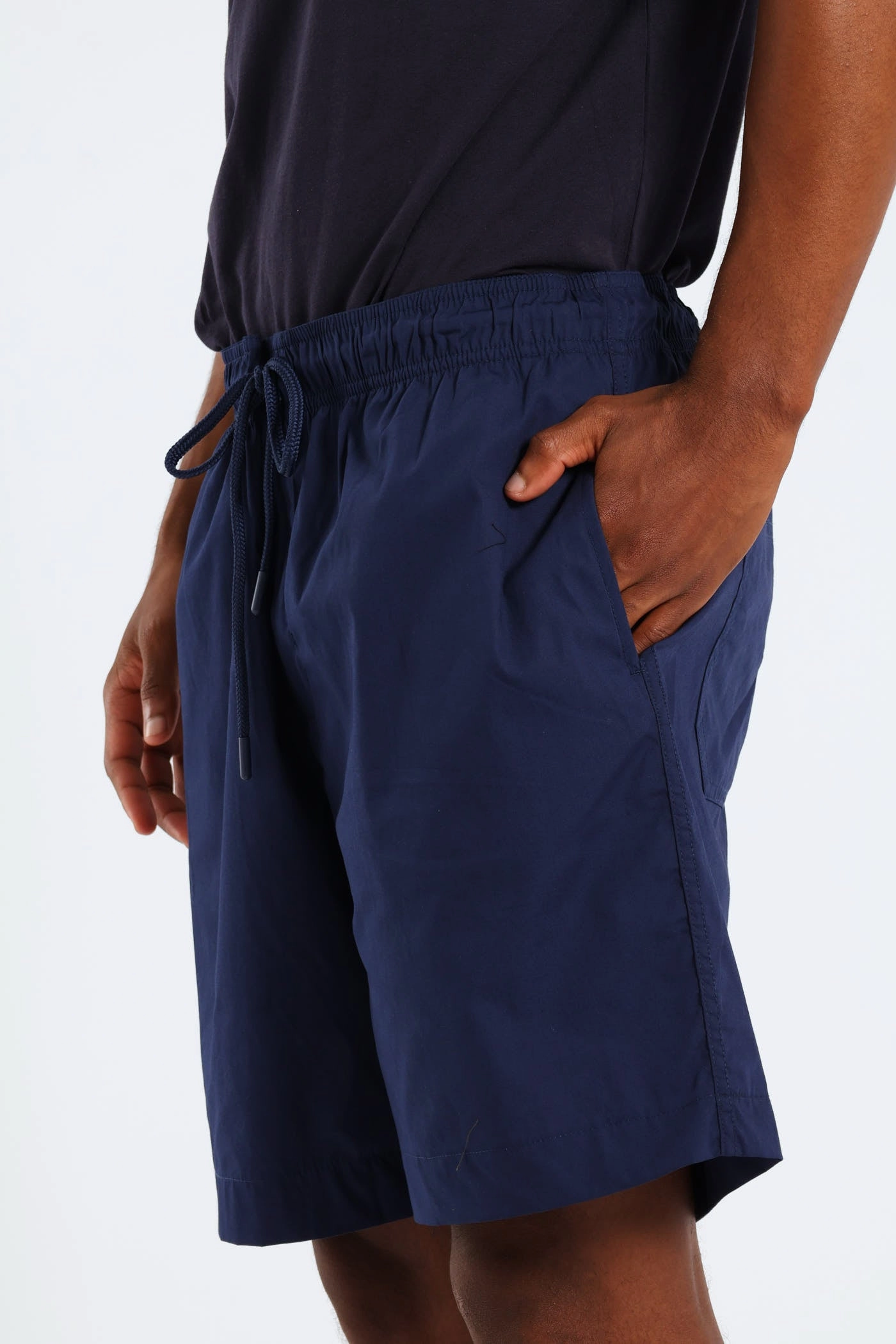 Great for Console Games Basic Beach Shorts - Navy Quick Pocket Access