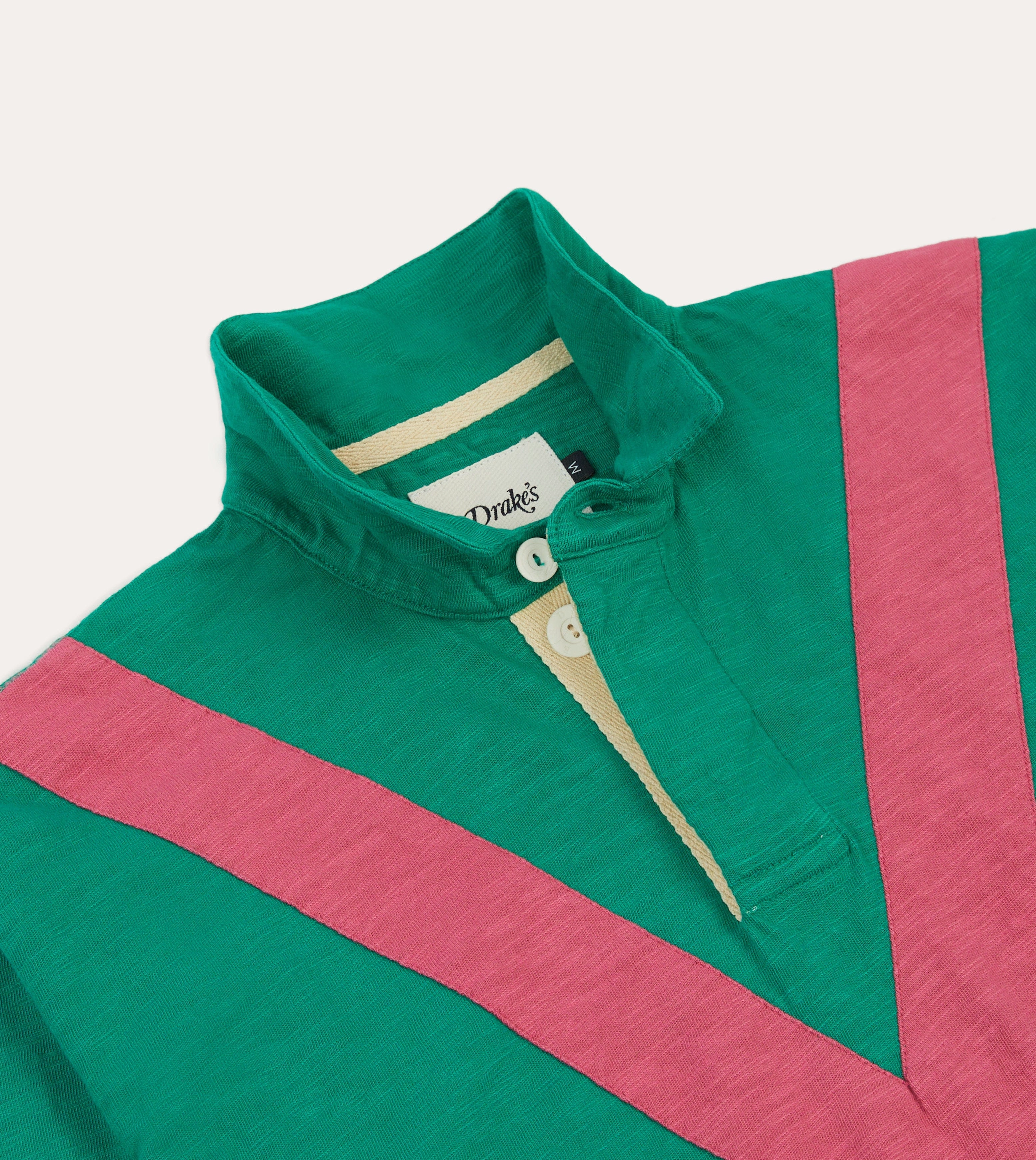 Holiday Special Party outfit Green and Pink Chevron Flam?? Cotton Rugby Shirt