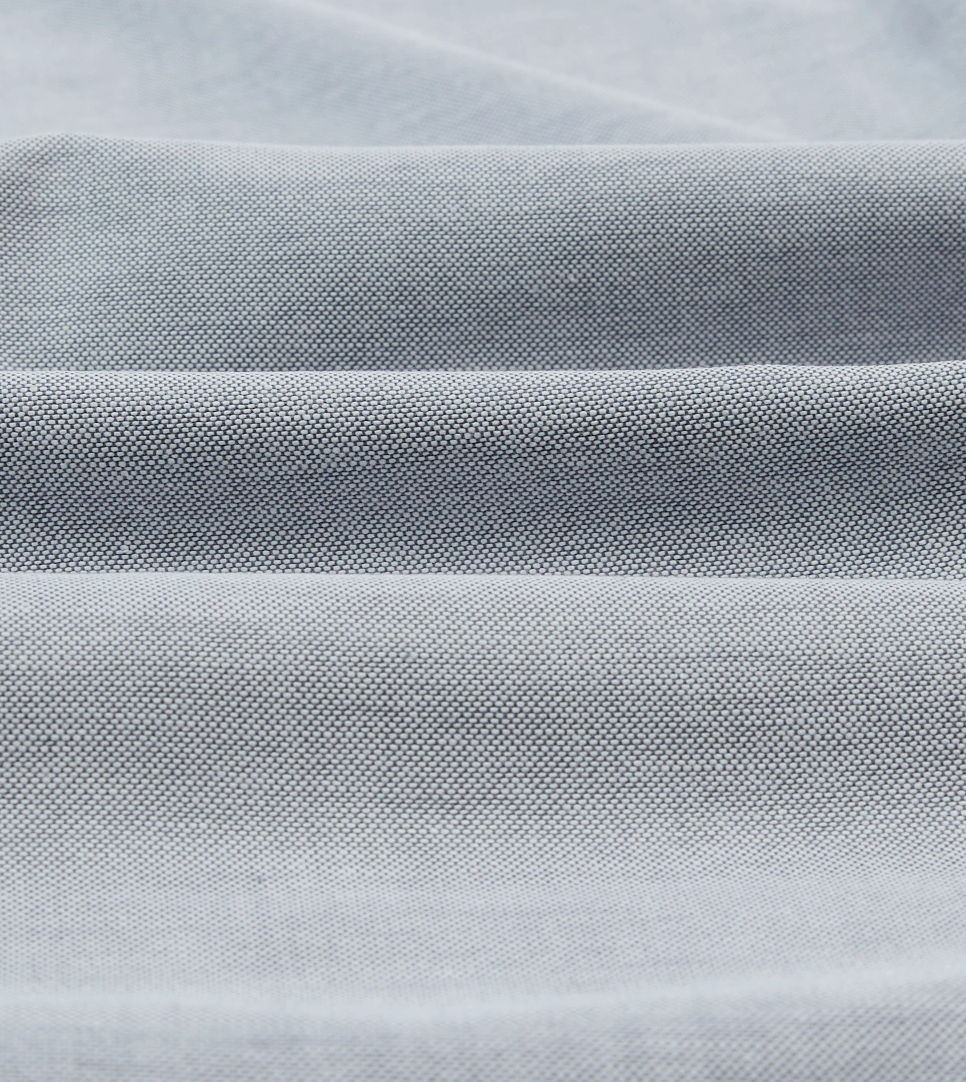 Grey Cotton Oxford Cloth Button-Down Shirt Soft Touch