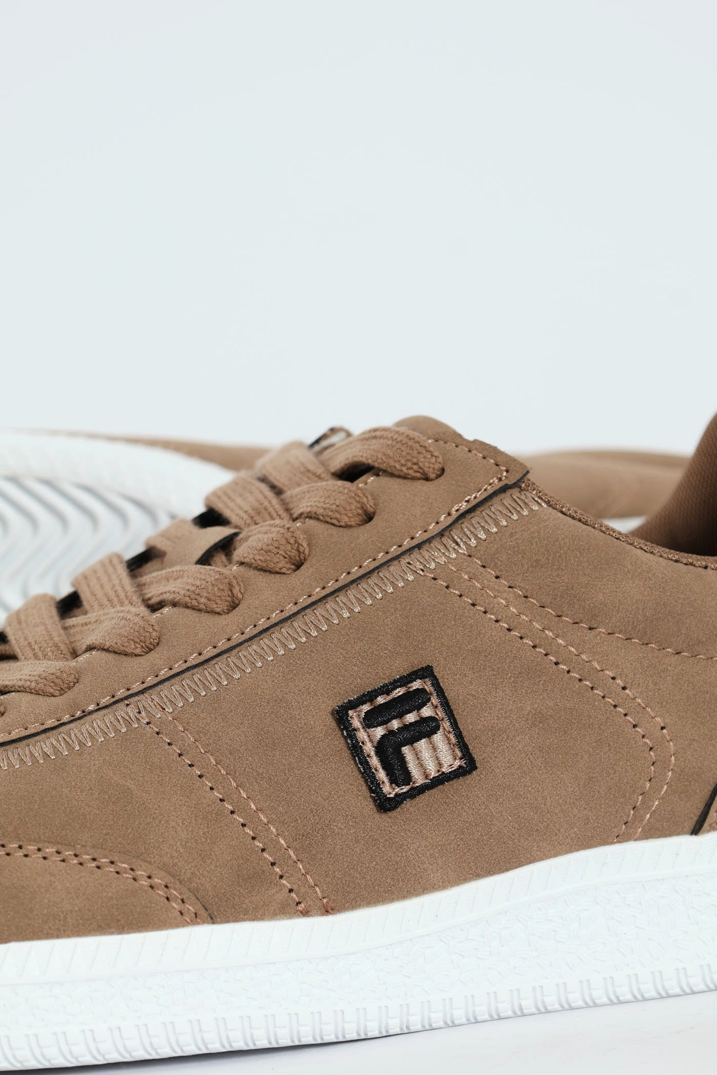 Massimo Court Sneaker - Dark Beige Minimalist Layered Design