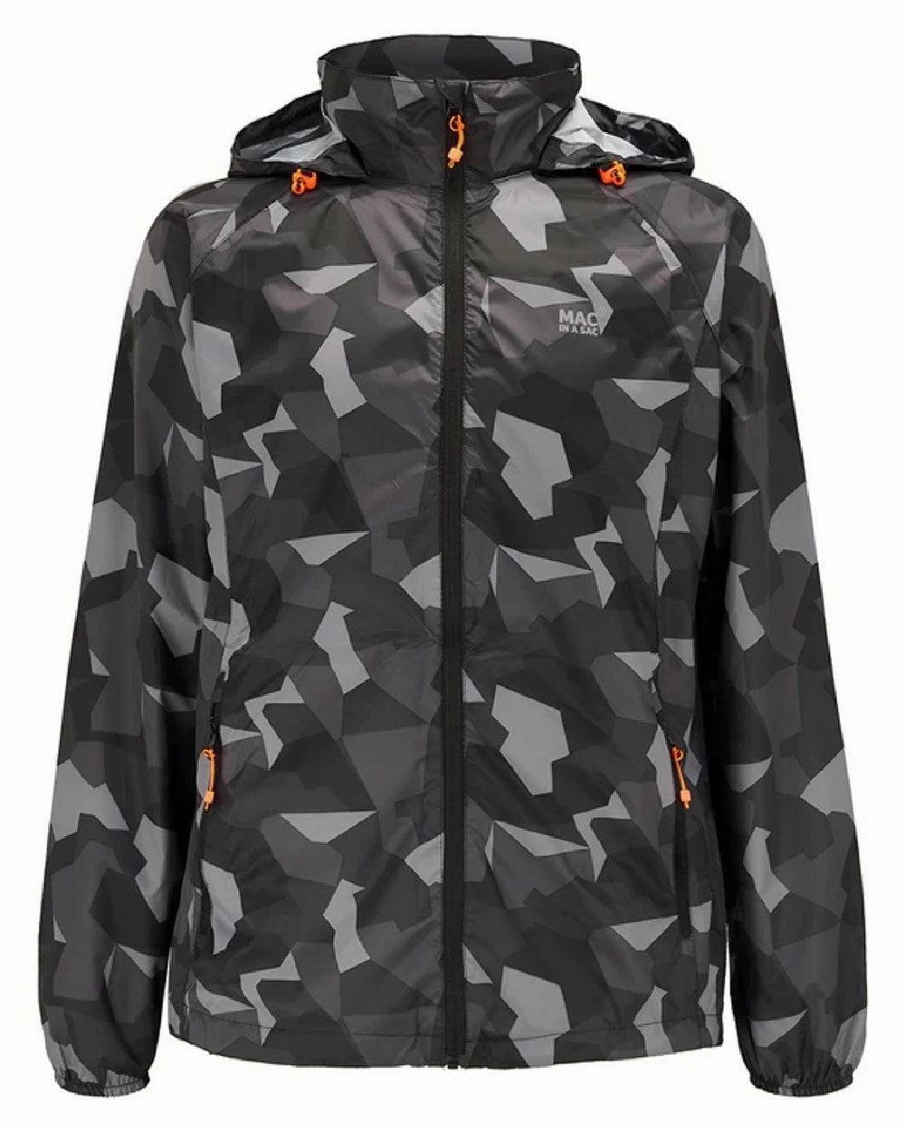 Double Layered Collar Mac In A Sac Origin Camo Packable Waterproof Jacket