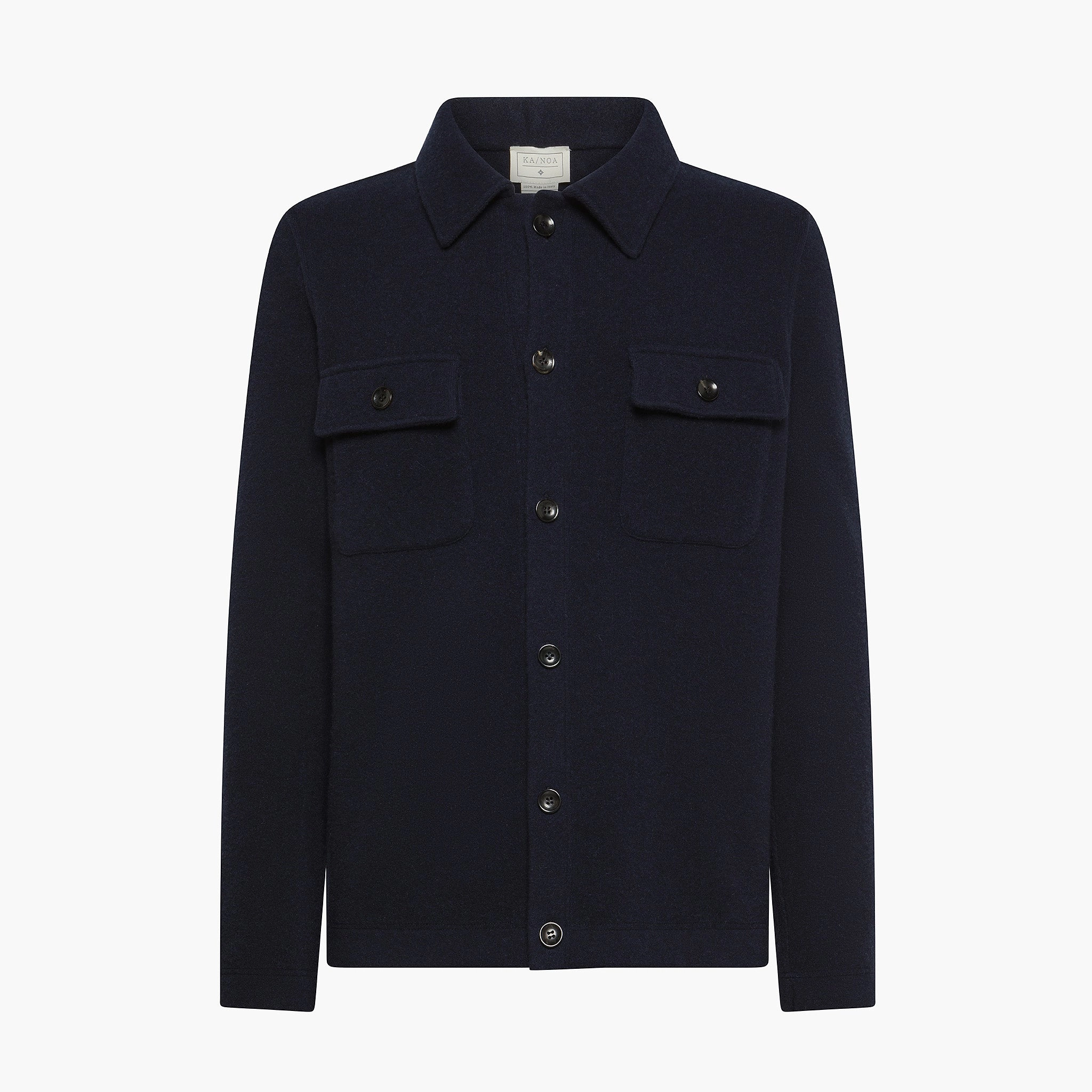 Aidan knitted shirt in Wool and Cashmere Summer Essential
