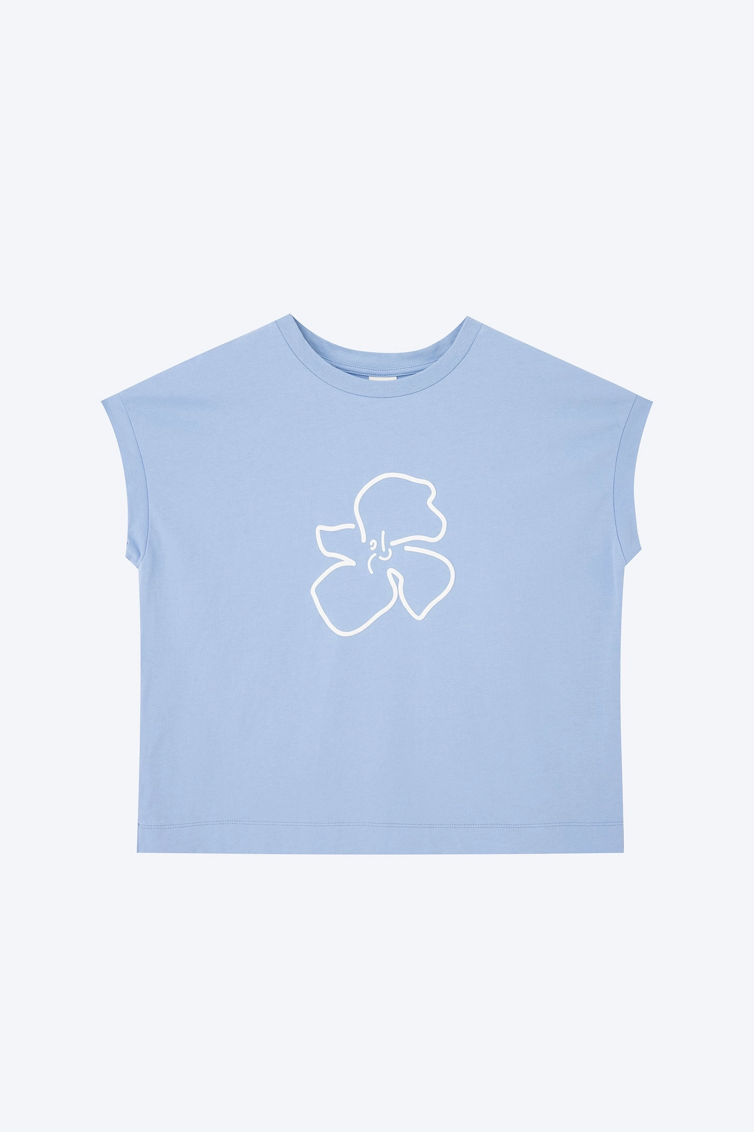 Hibiscus Breeze Cap Sleeve Tee - Cornflower [AT] Outdoor Fashion Seasonal Must-Have