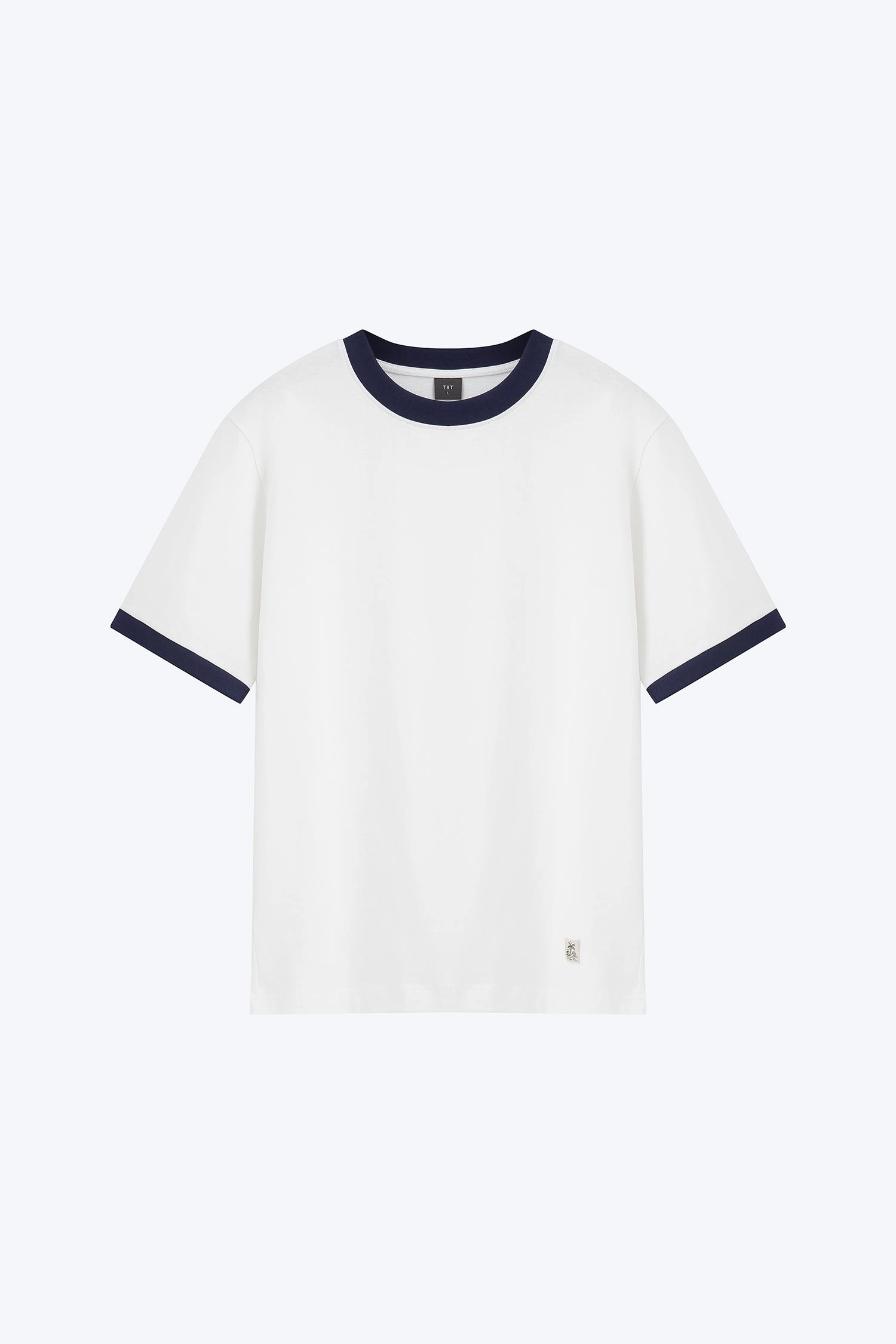 (A) Relaxed Fit Tee With Vacay Label - Cream Non Closure Collar Soft Brushed Finish