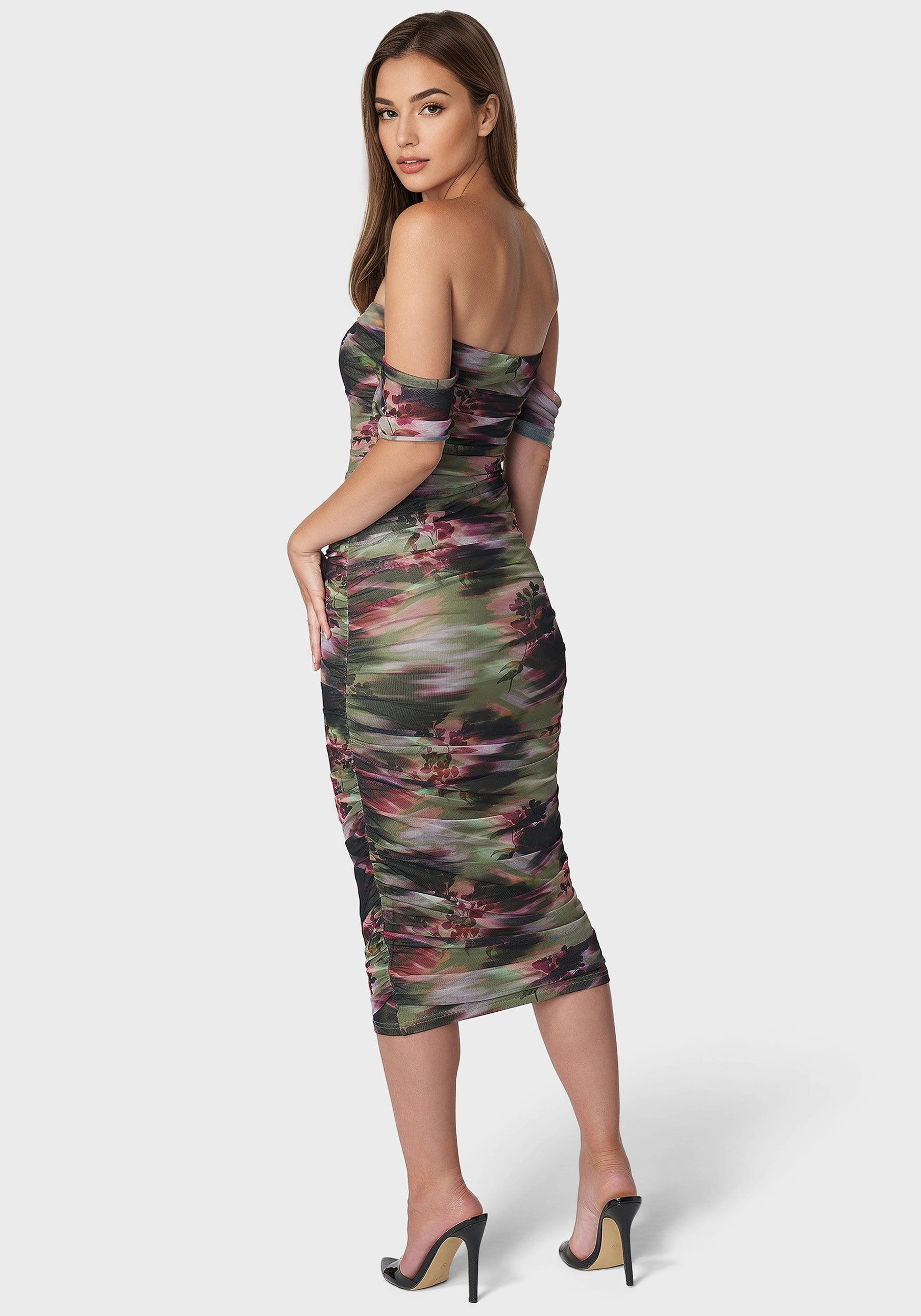 Easy Movement Ruched Midi Dress