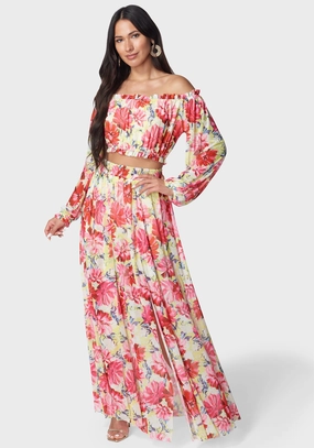 High Slit Two Piece Mesh Dress NoiseFreeFabric