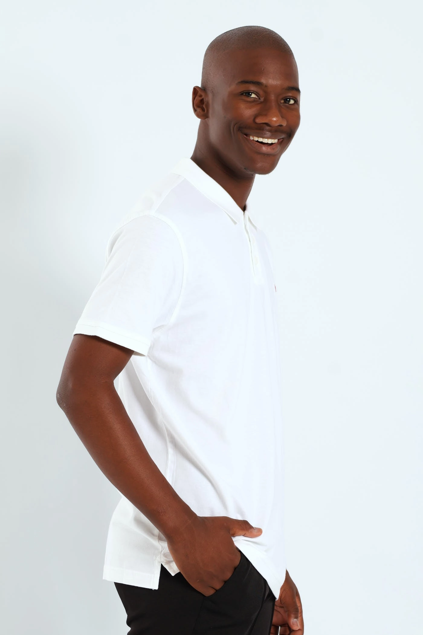 Comfortable Stretch Hm Polo Za Tee - White