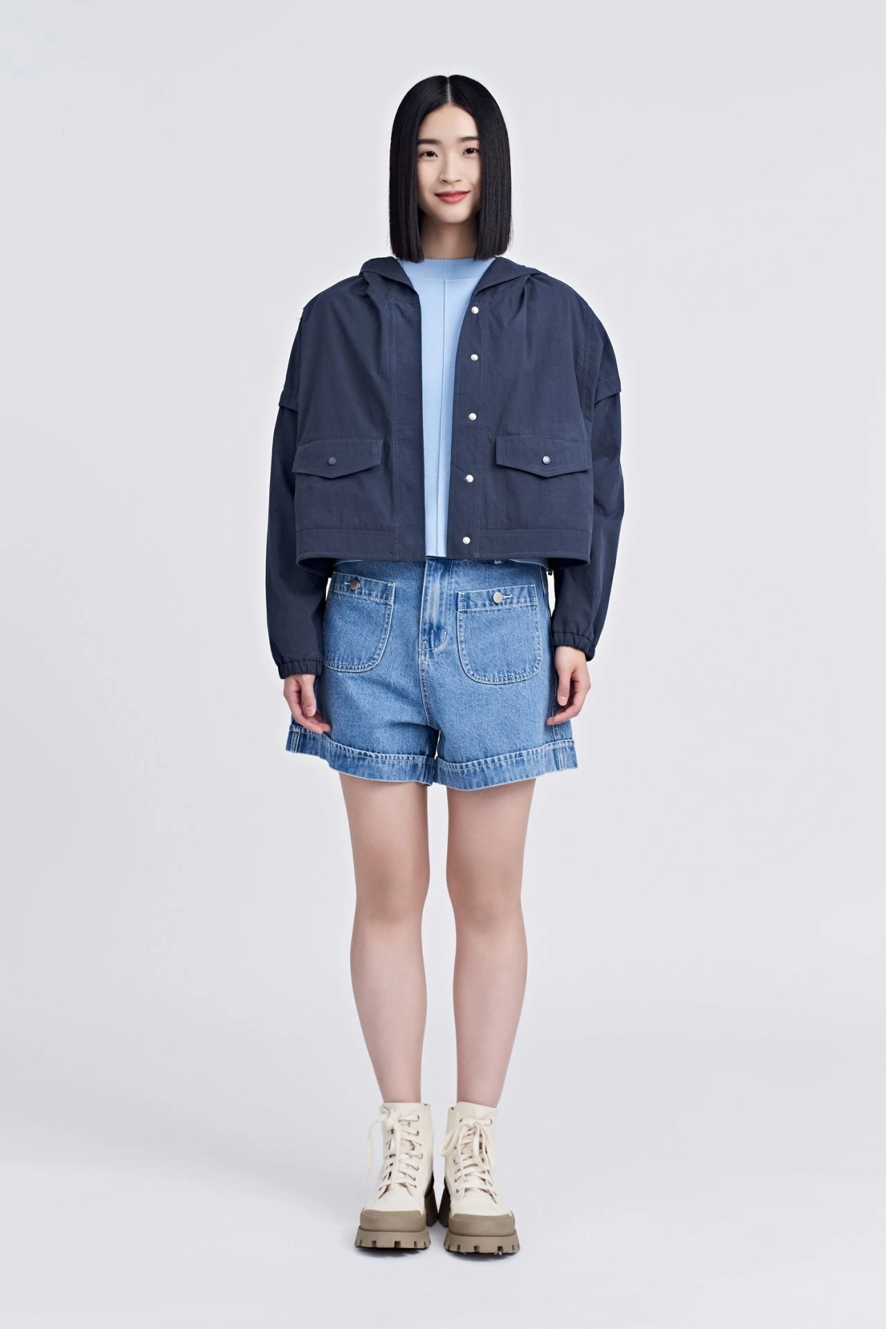 Snow Day Adventure Day Look Hooded Parka - Navy