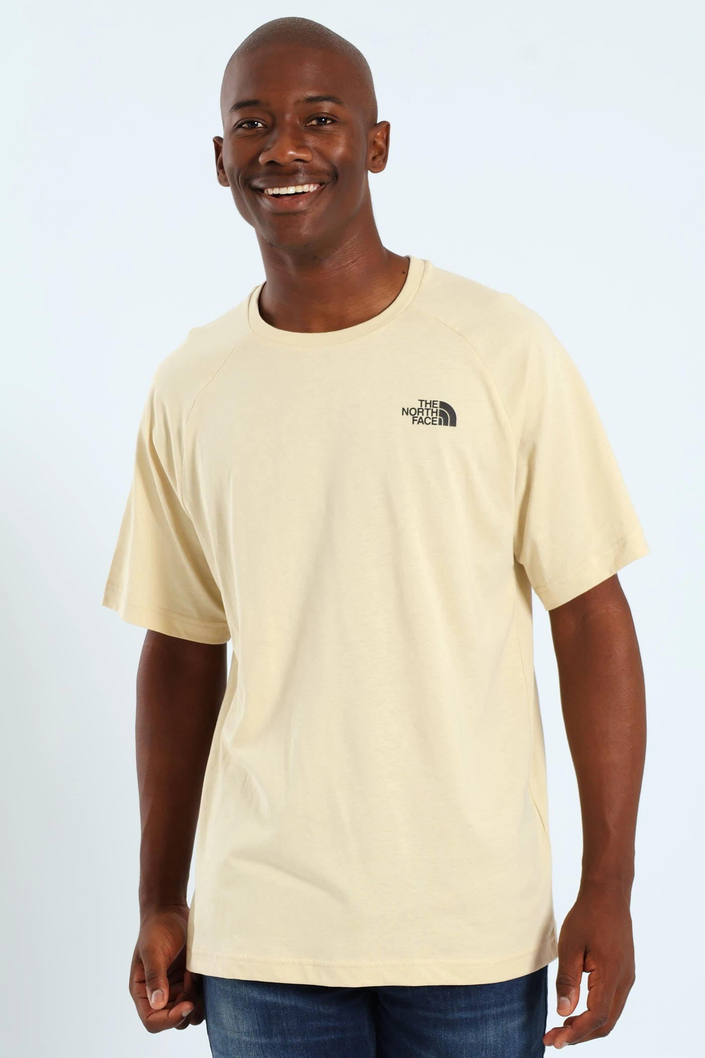 Short Sleeve North Faces Tee - Cream Heather Jersey Material