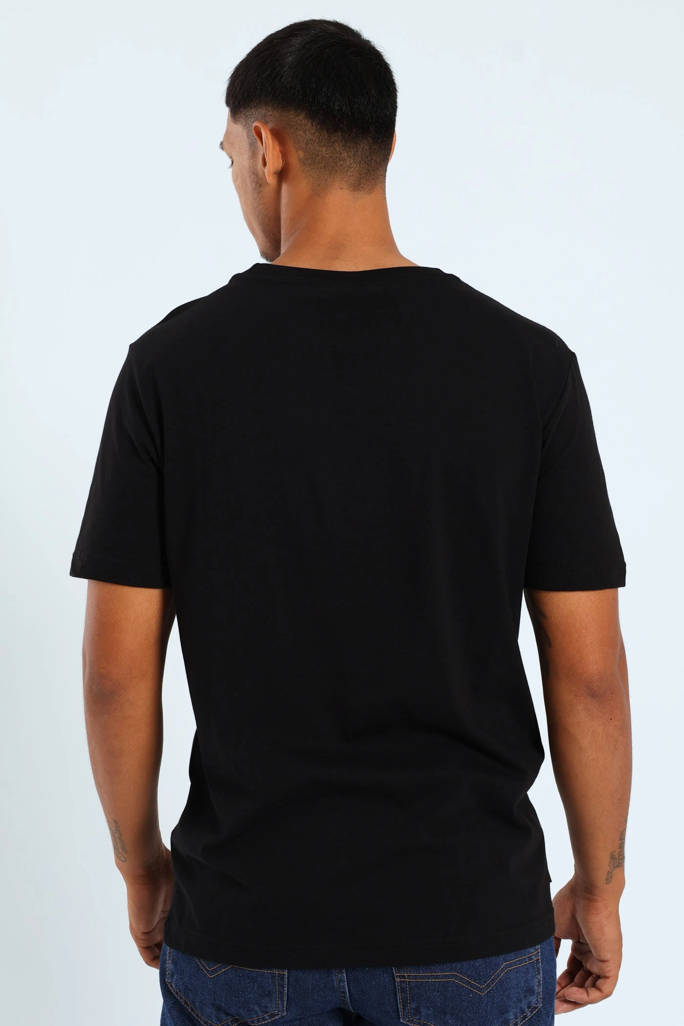 Iconic Star Collection Tee - Black Self Fabric Tape