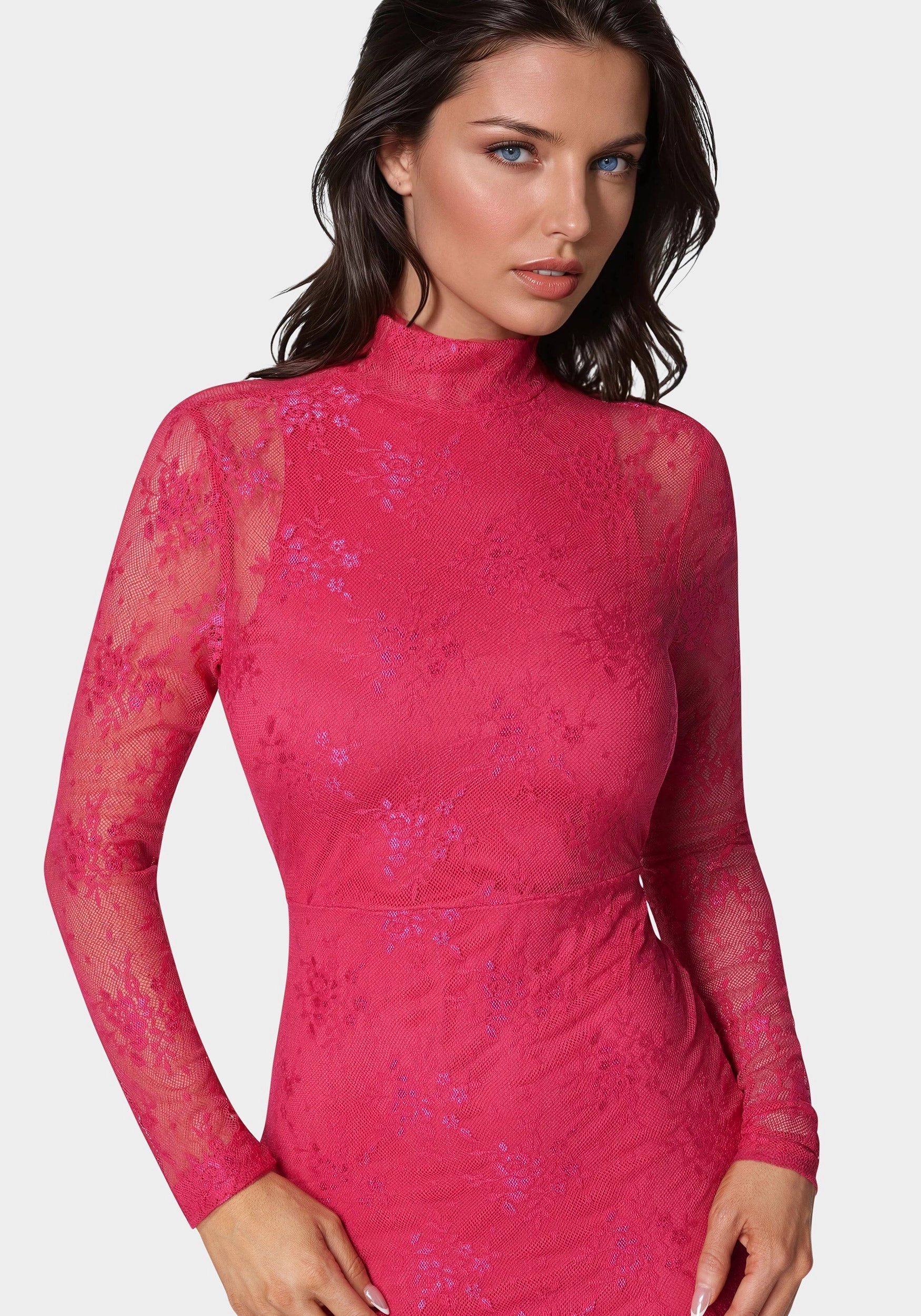 Back Detail Versatile Look Illusion Lace Maxi Dress