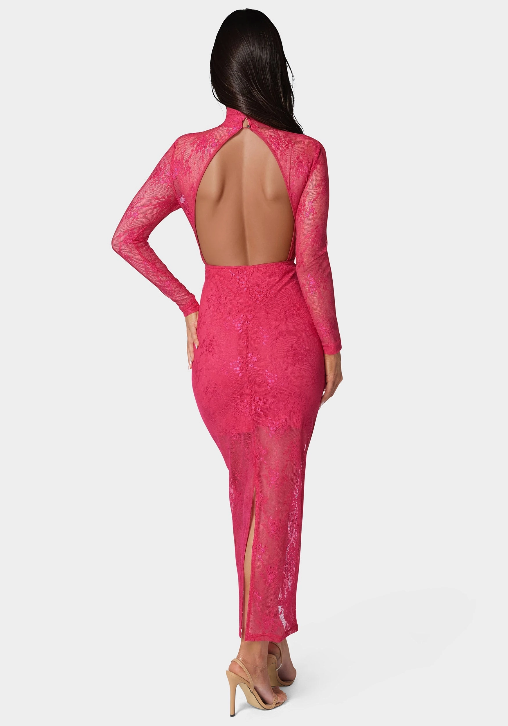 Tear-resistant Cute Touch Illusion Lace Maxi Dress