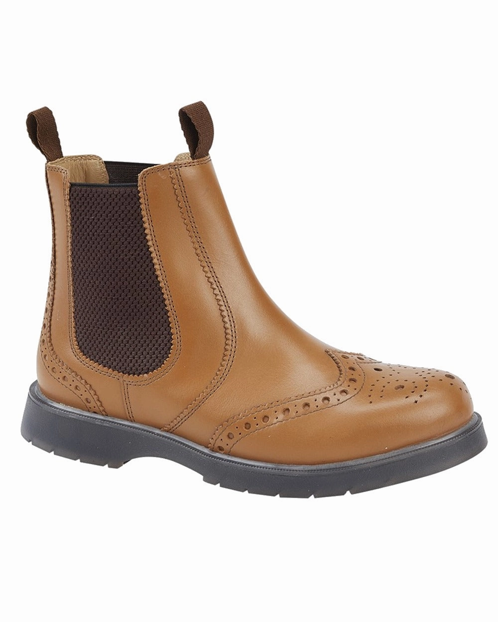 Waterproof Weekend Wanderer Running Grafters Mens Brogue Capped Twin Gusset Chelsea Boots