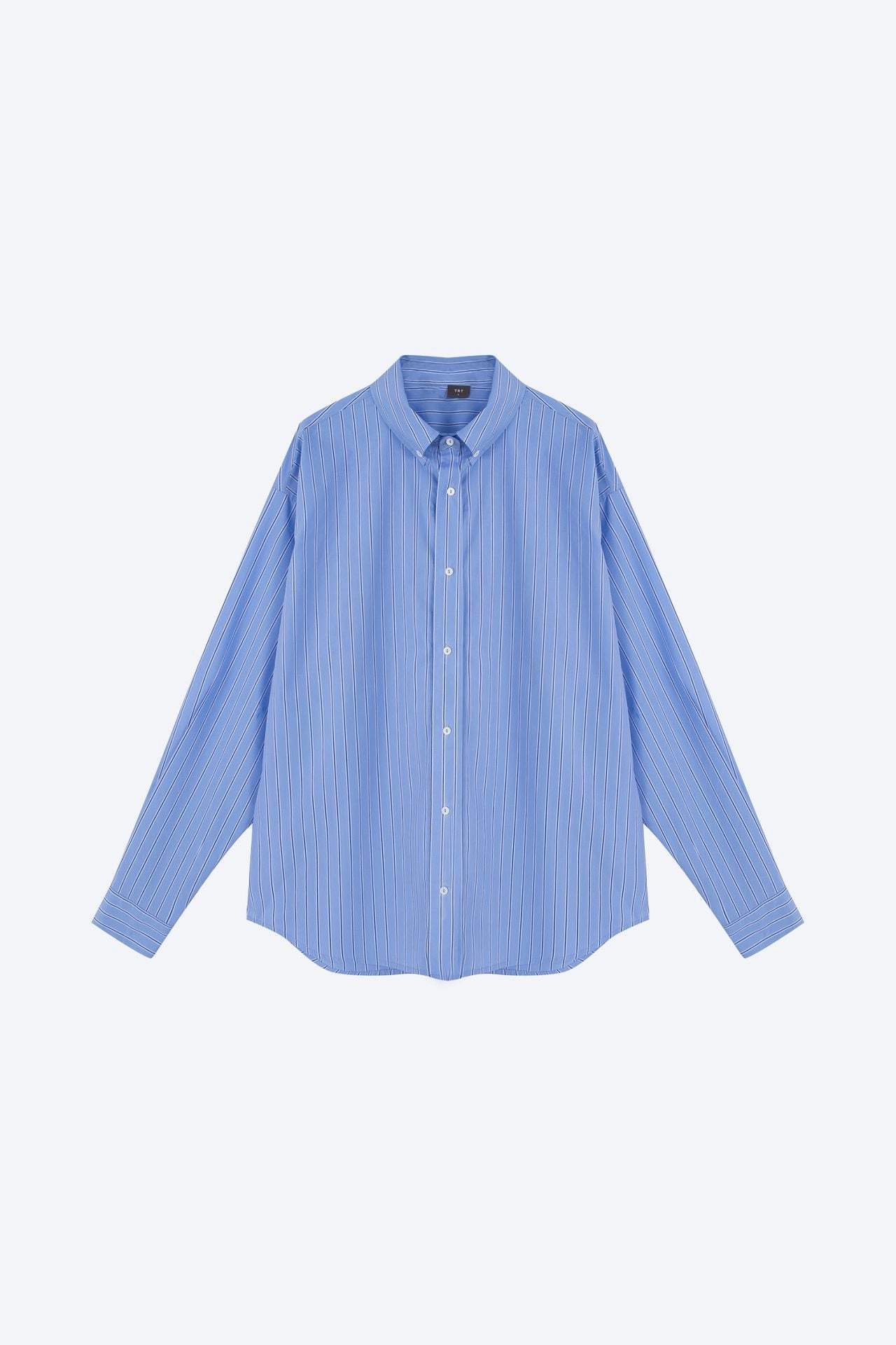 Oversized Striped Button-down Shirt [AT] Minimal Trend Functional Comfort
