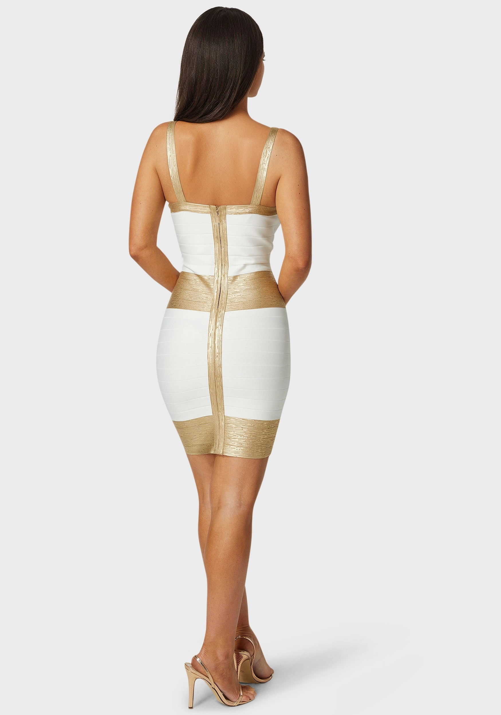 Wave Soft Color Block Bandage Dress