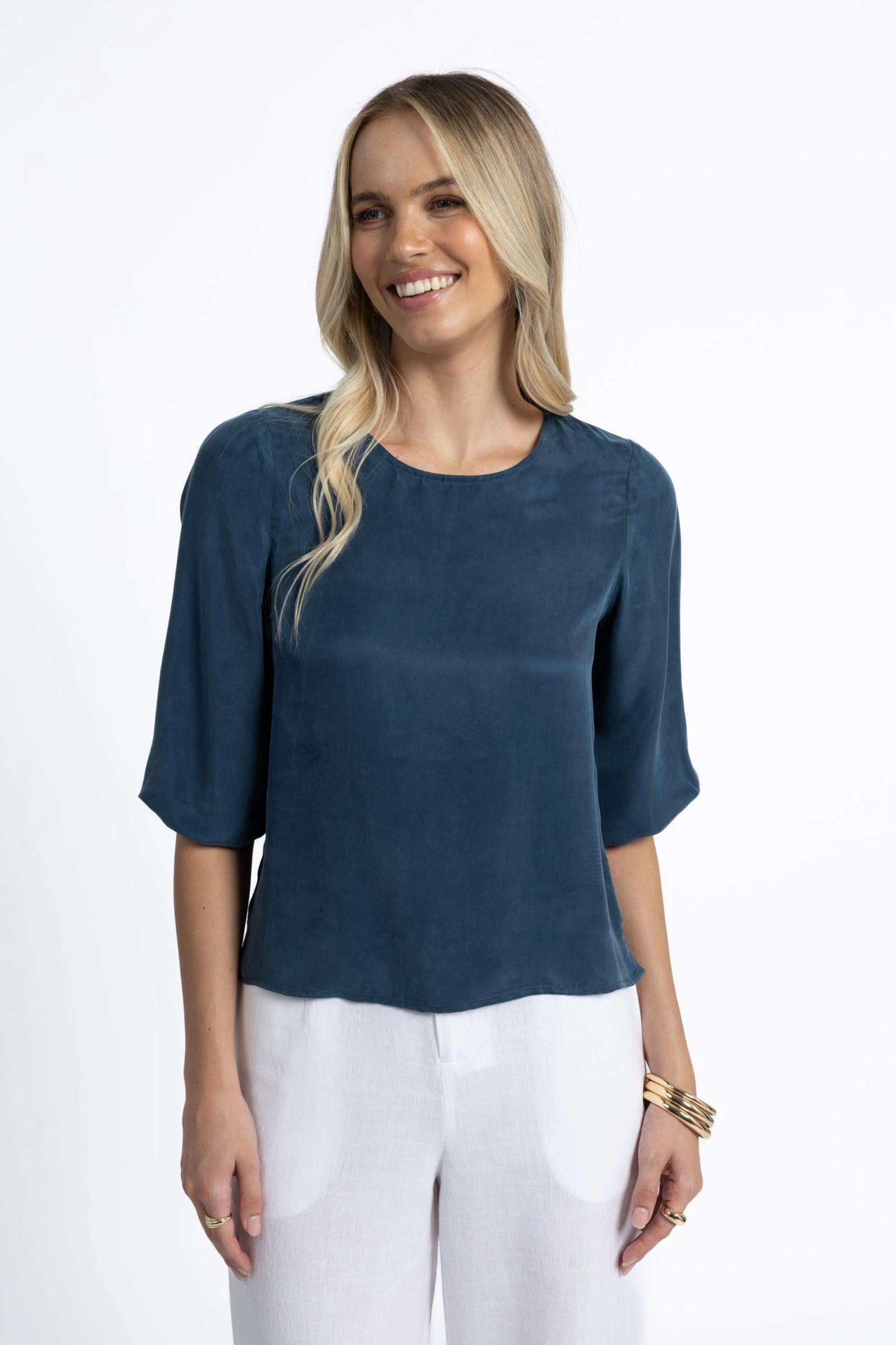 IVY BLOUSE - HS25216 Casual Work Look Cool Tone