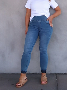 Smooth Comfort Great Base Jax Jeggings - Light Blue