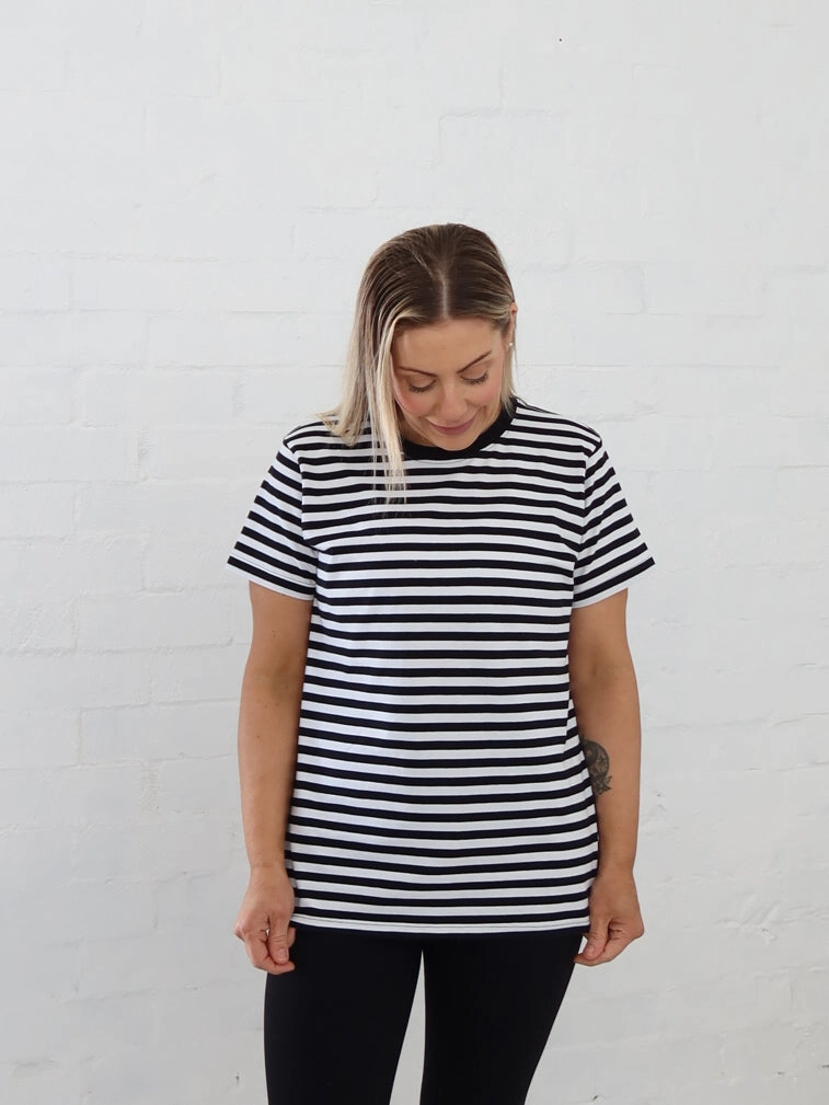 Jemima Tee- Stripe SunProtective ZeroWastePattern