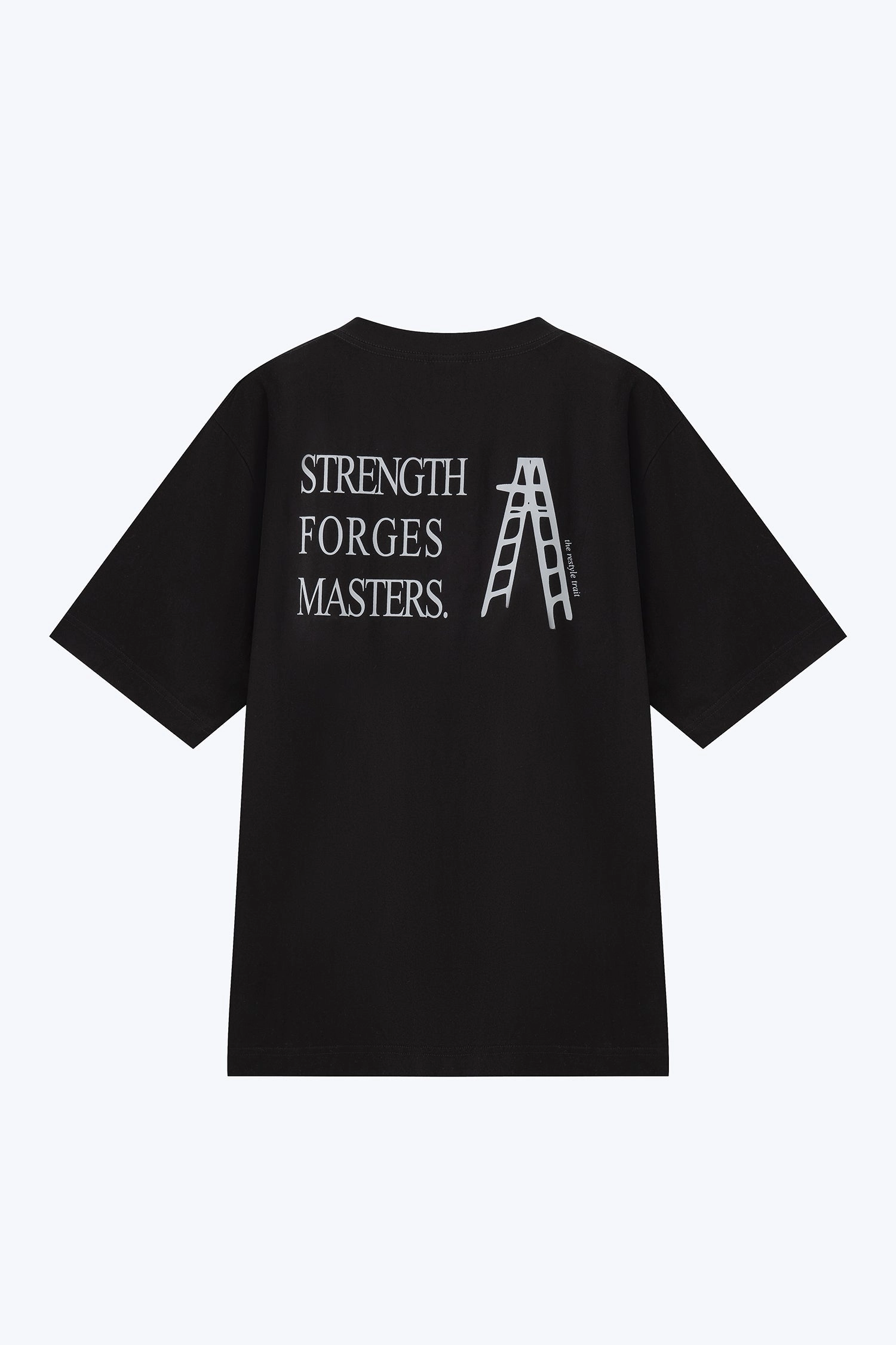 Jersey "Strength Forges Masters" Graphic Tee - Black Reinforced Seams