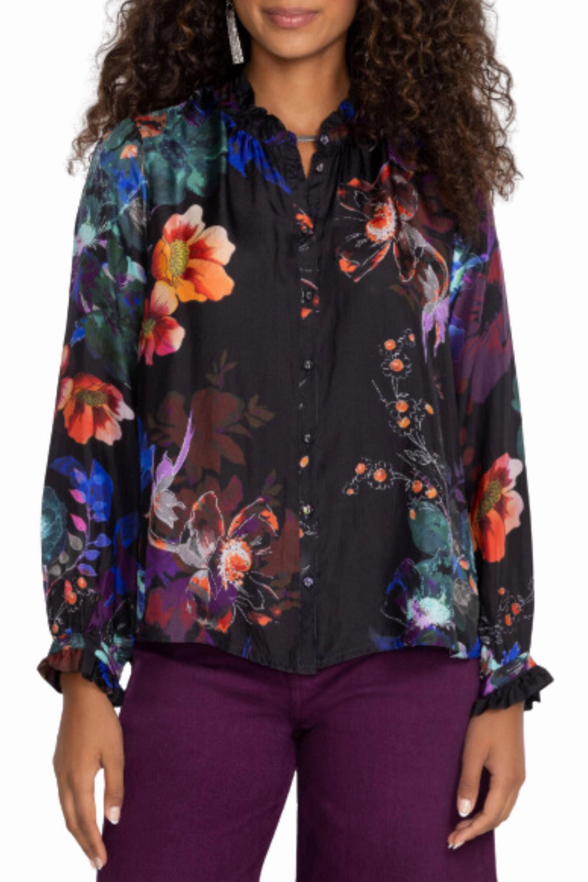 WaterproofDesign Low Maintenance Fabric JOLENE RUFFLE BLOUSE - C18624-9