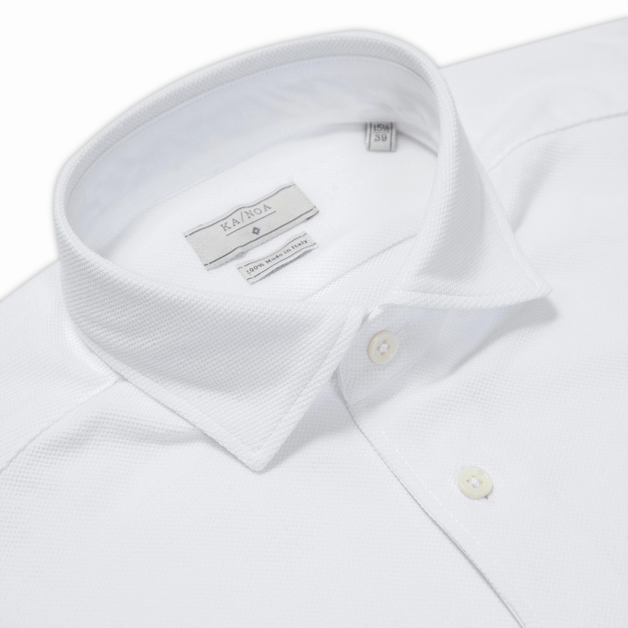 Soft Feel Jonas shirt in 100% yarn-dyed double piquet cotton (white)