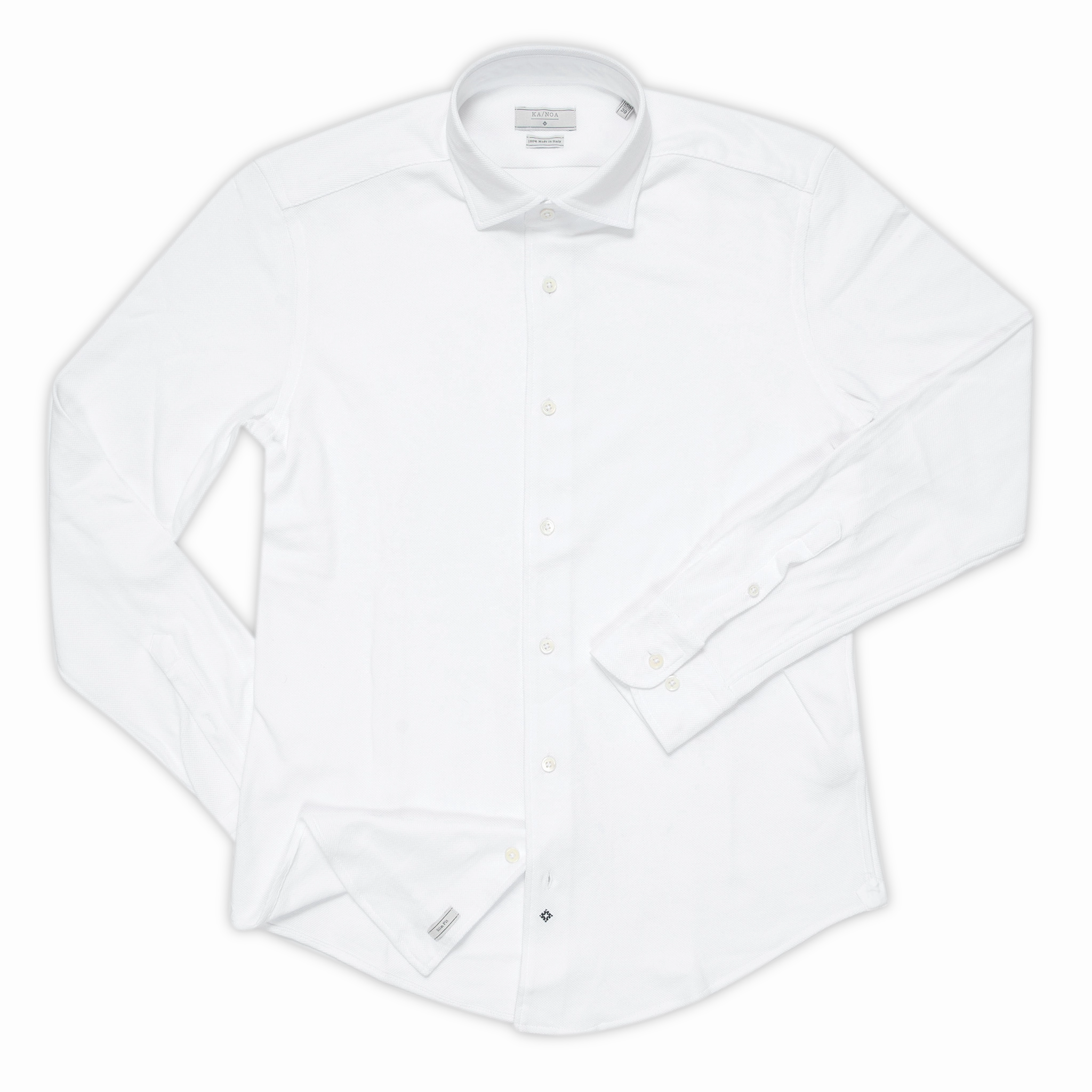 Jonas shirt in 100% yarn-dyed double piquet cotton (white) Breathable Cotton Fabric anti static coating