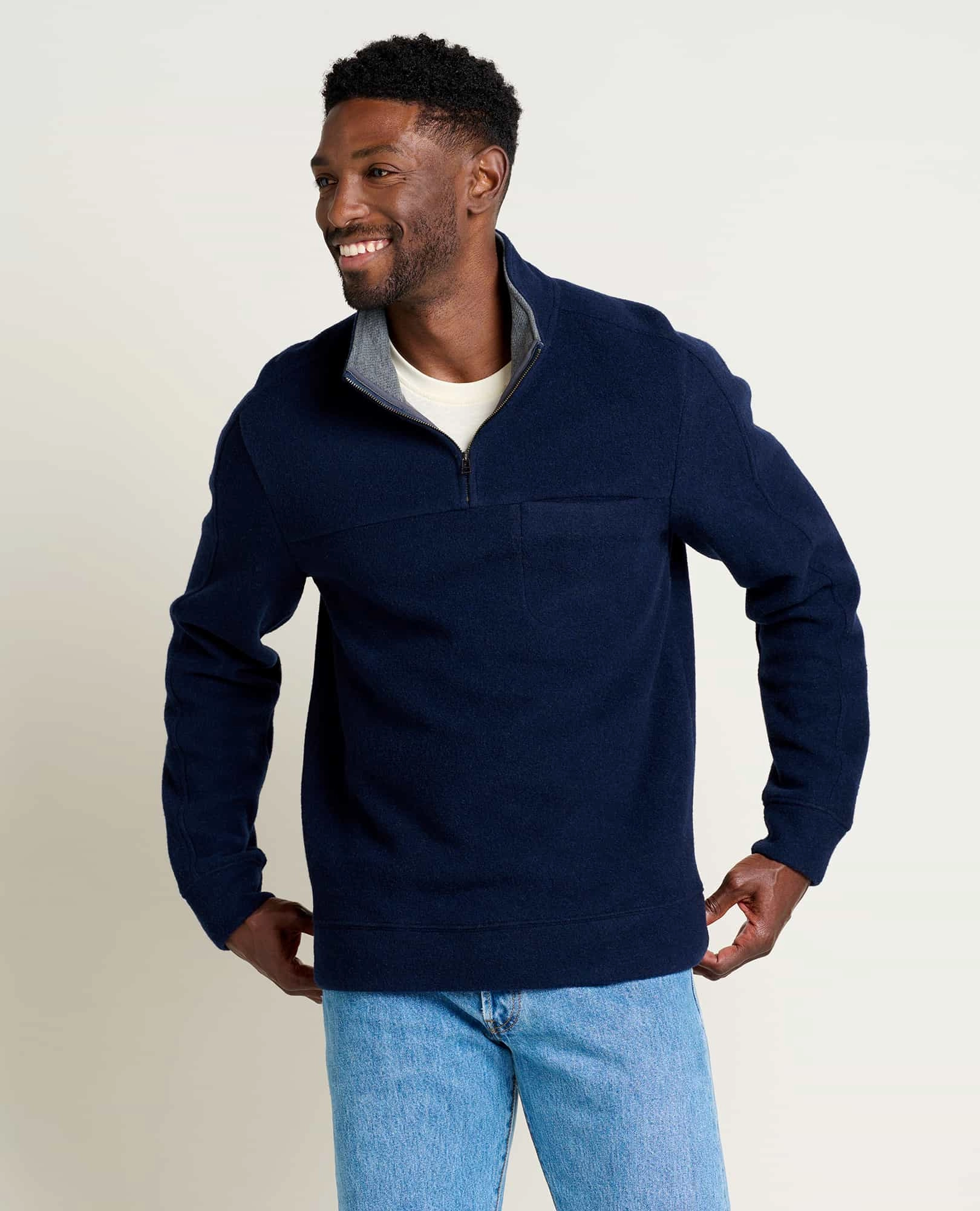 Kennicott Quarter Zip Sweater Winter Layering Breathable Fit Wear