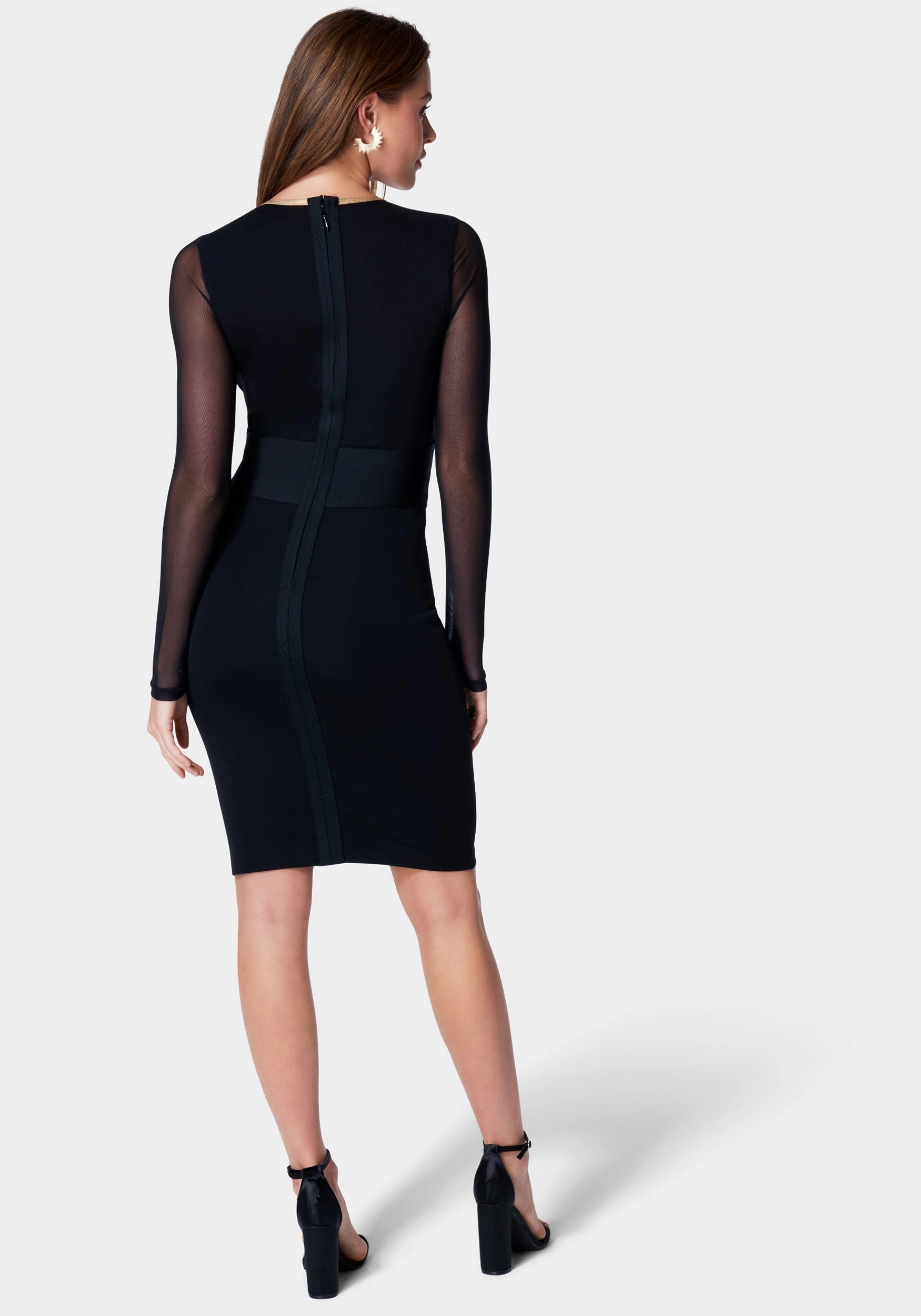 Knit Metallic Keyhole Dress NoiseFreeFabric Quiet Luxury