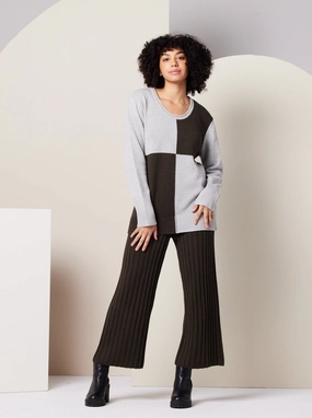 Paloma Sweater - Heather Grey Colorblock Perfect Warmth Cold-Weather Essential