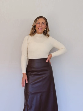 Kym Knit Top - Cream Adult Size Sandaled