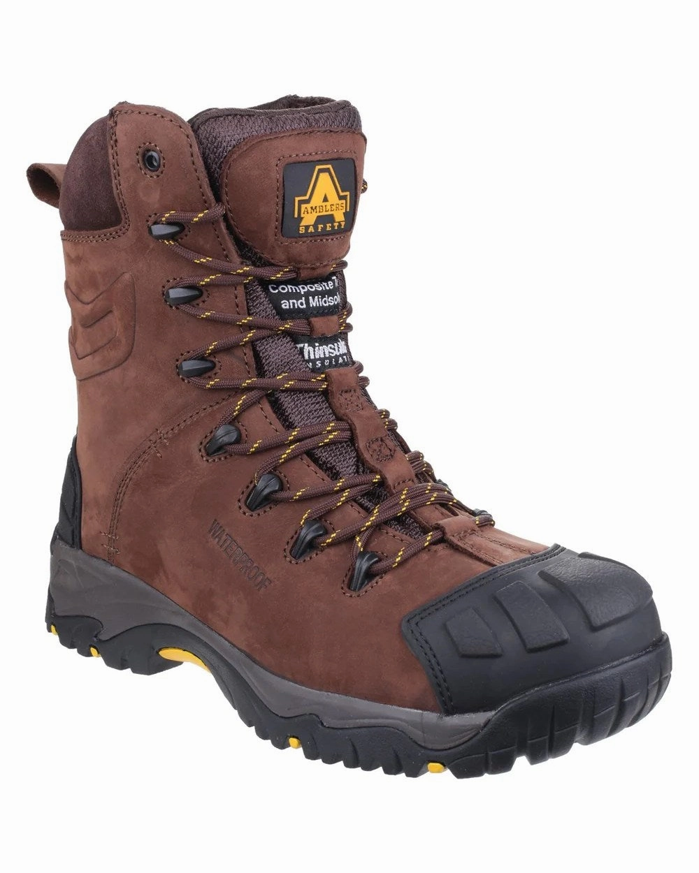 Amblers Safety Mens AS995 Pillar Hi-Leg Waterproof Safety Boots Dual Lined Rugged Built Daily Walks