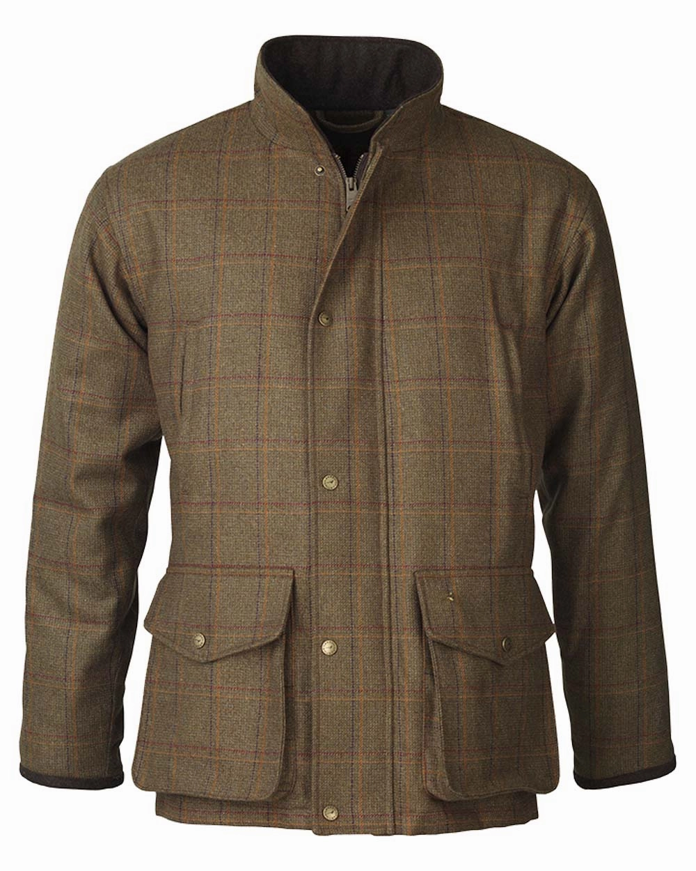 Functional Zip Detail Laksen Woolston Tweed Chatsworth Coat