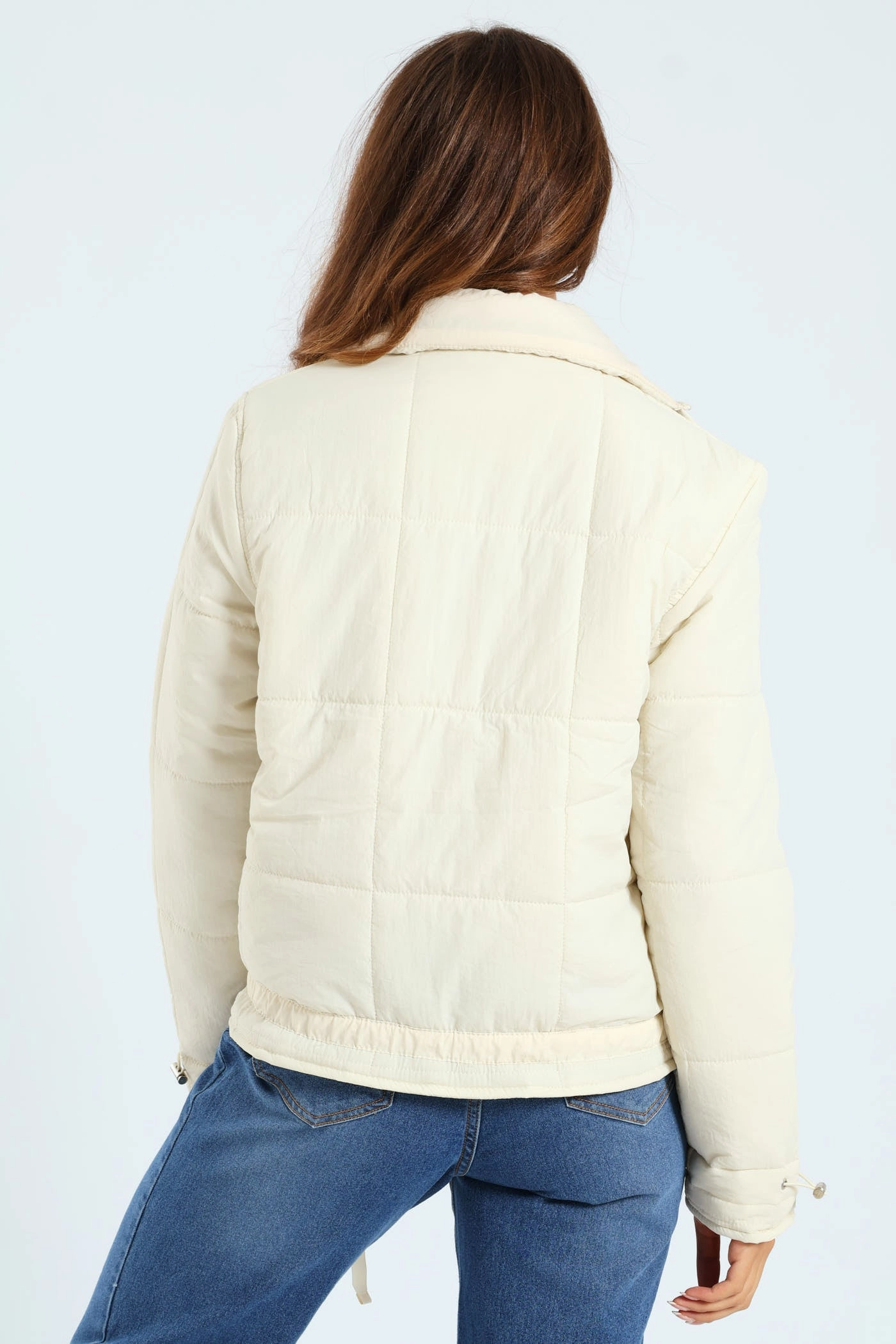 Wind Resistant Light Weight Boxy Quilted Puffer - Fawn