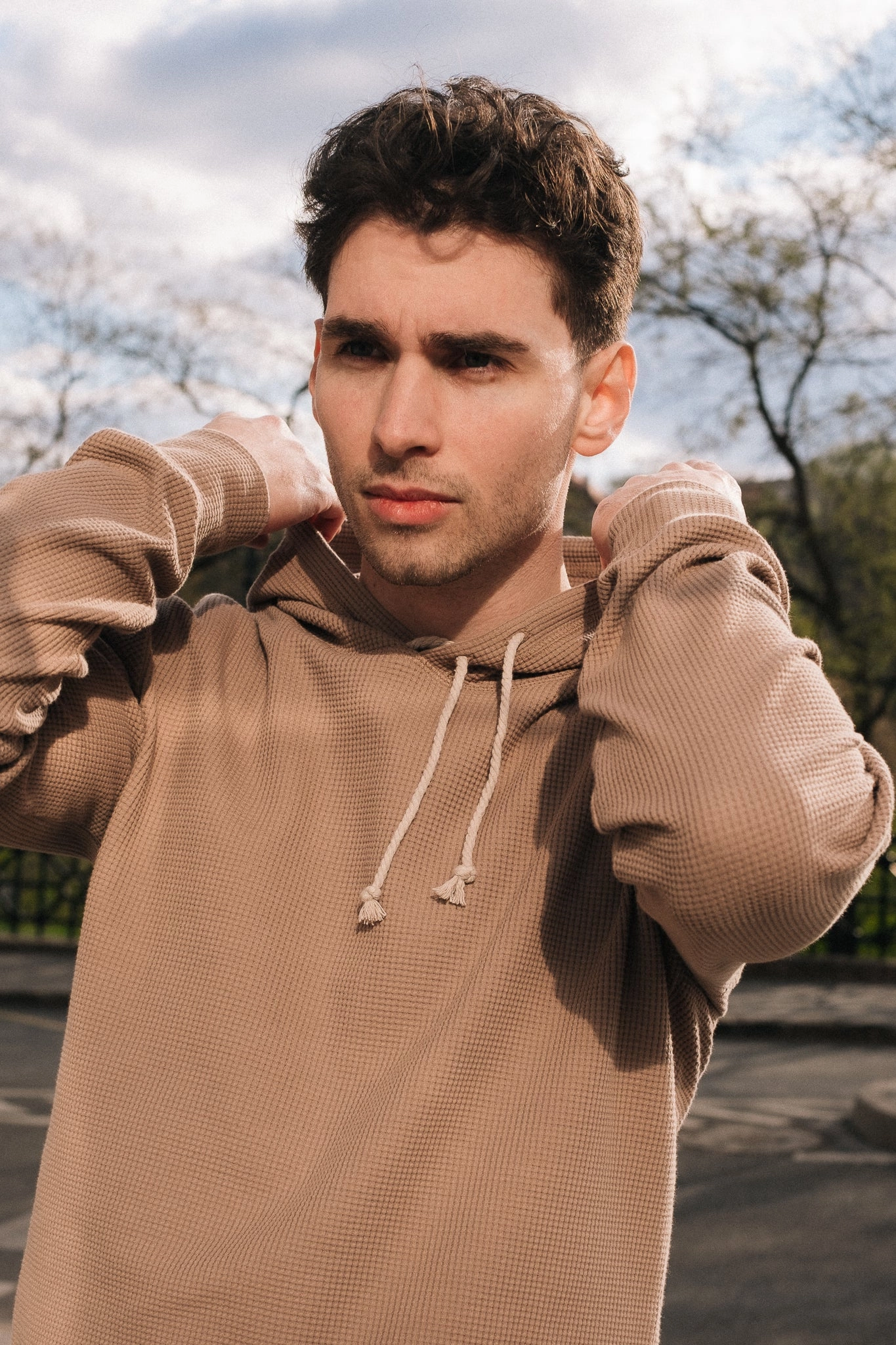 product anniversary romance HIVE HOODIE / TAUPE