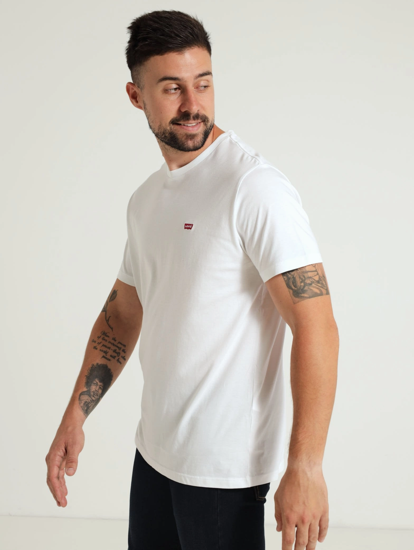 LayeringFriendly Circular Knit Construction Original Tee - White