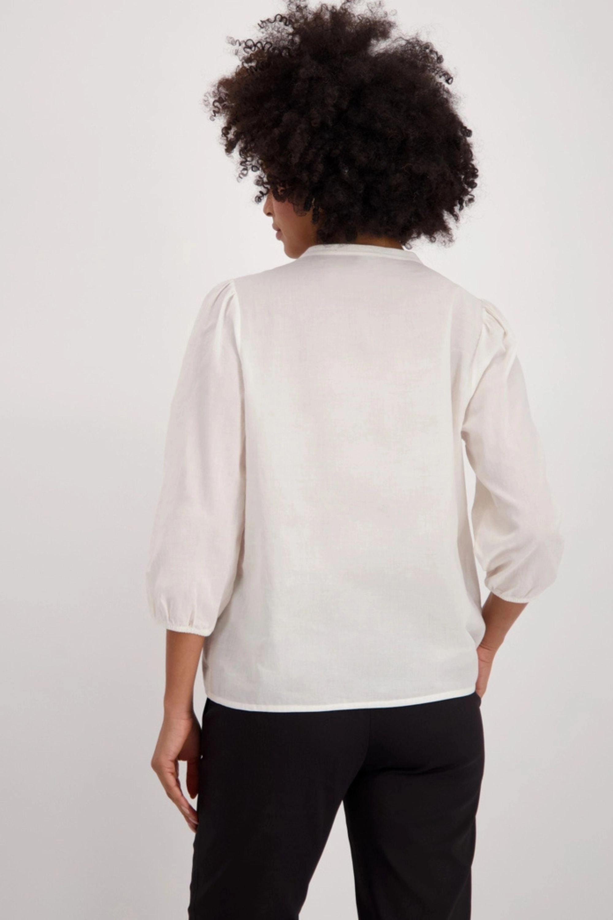 SEQUIN LACE BLOUSE - 409693MNR Vegan Fabric