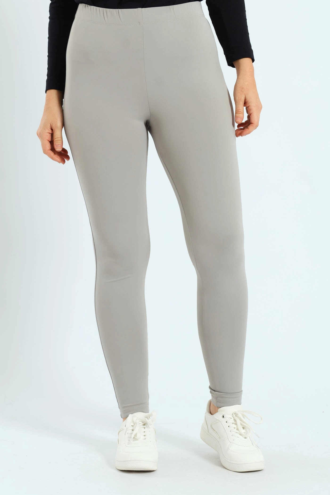 Cozy Stretch Legging With Wide Waistband - Airforce