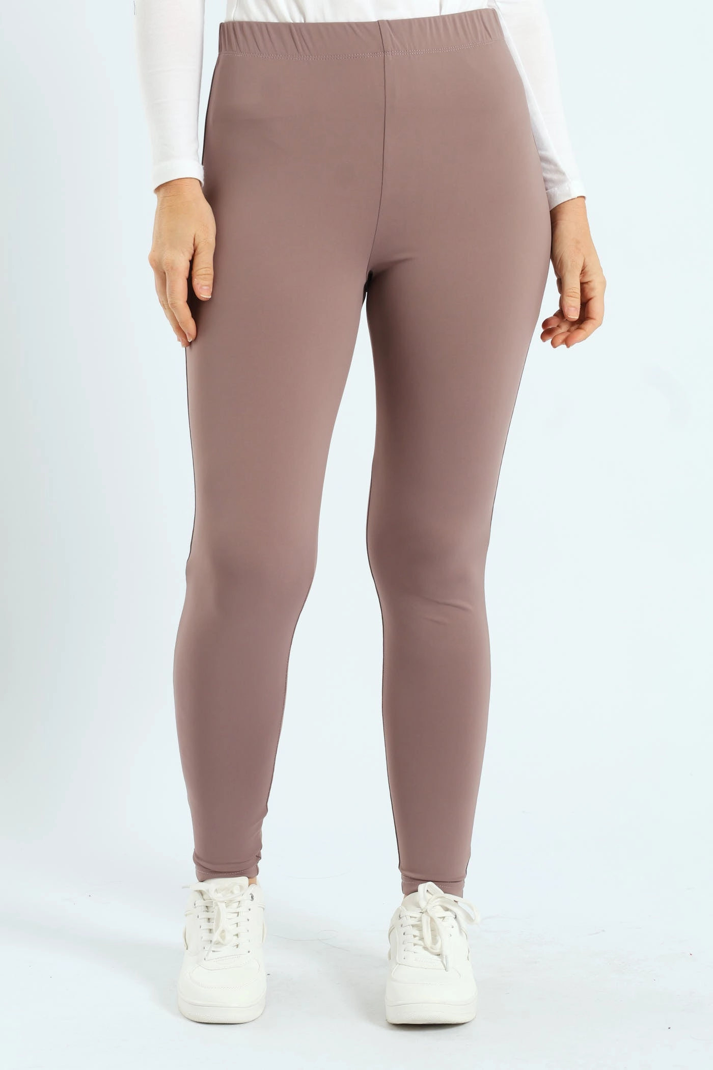 Legging With Wide Waistband - Mauve Travel Style