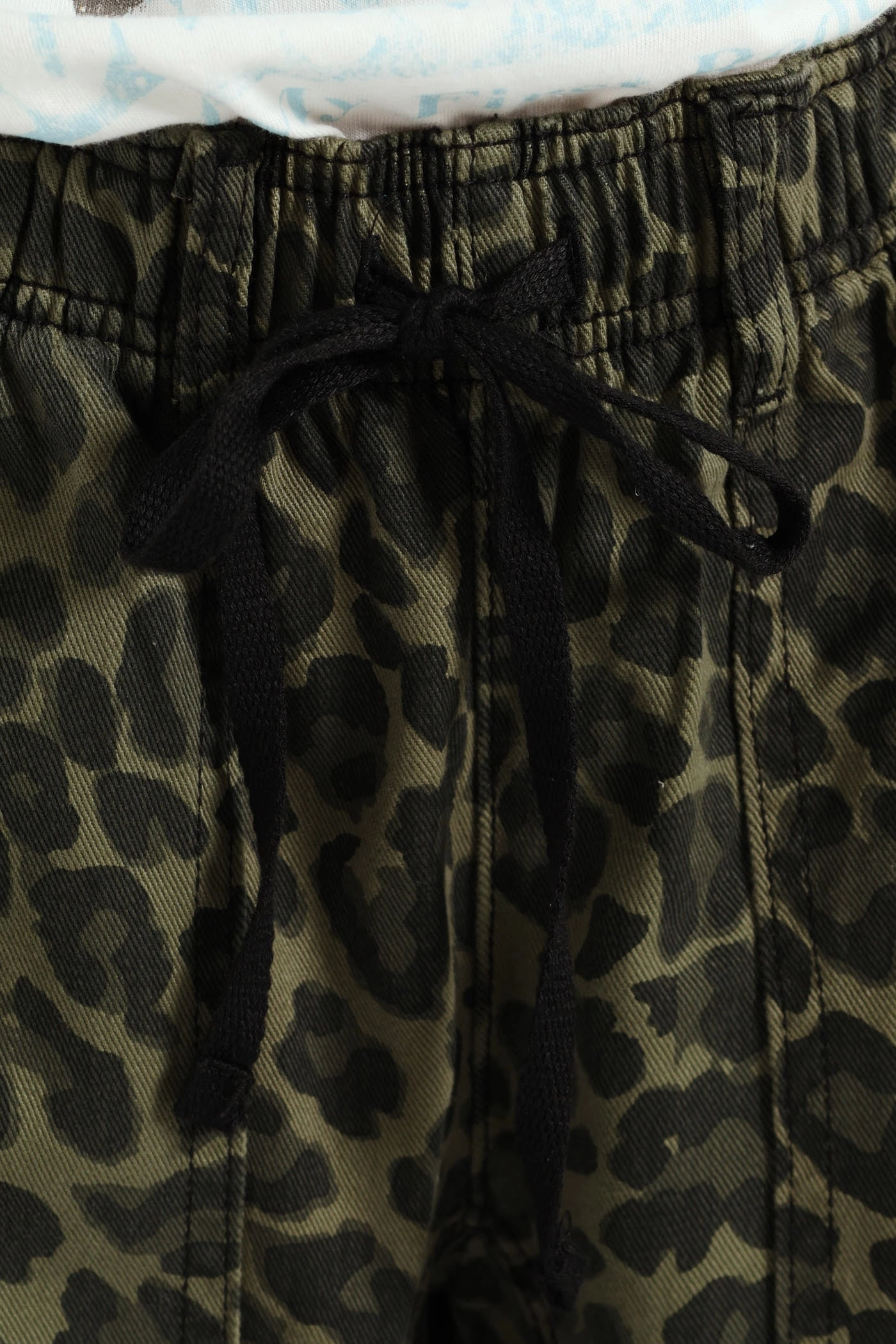 Leopard Print Barrel Pants - Green Adaptable Style NoiseReducingFabric