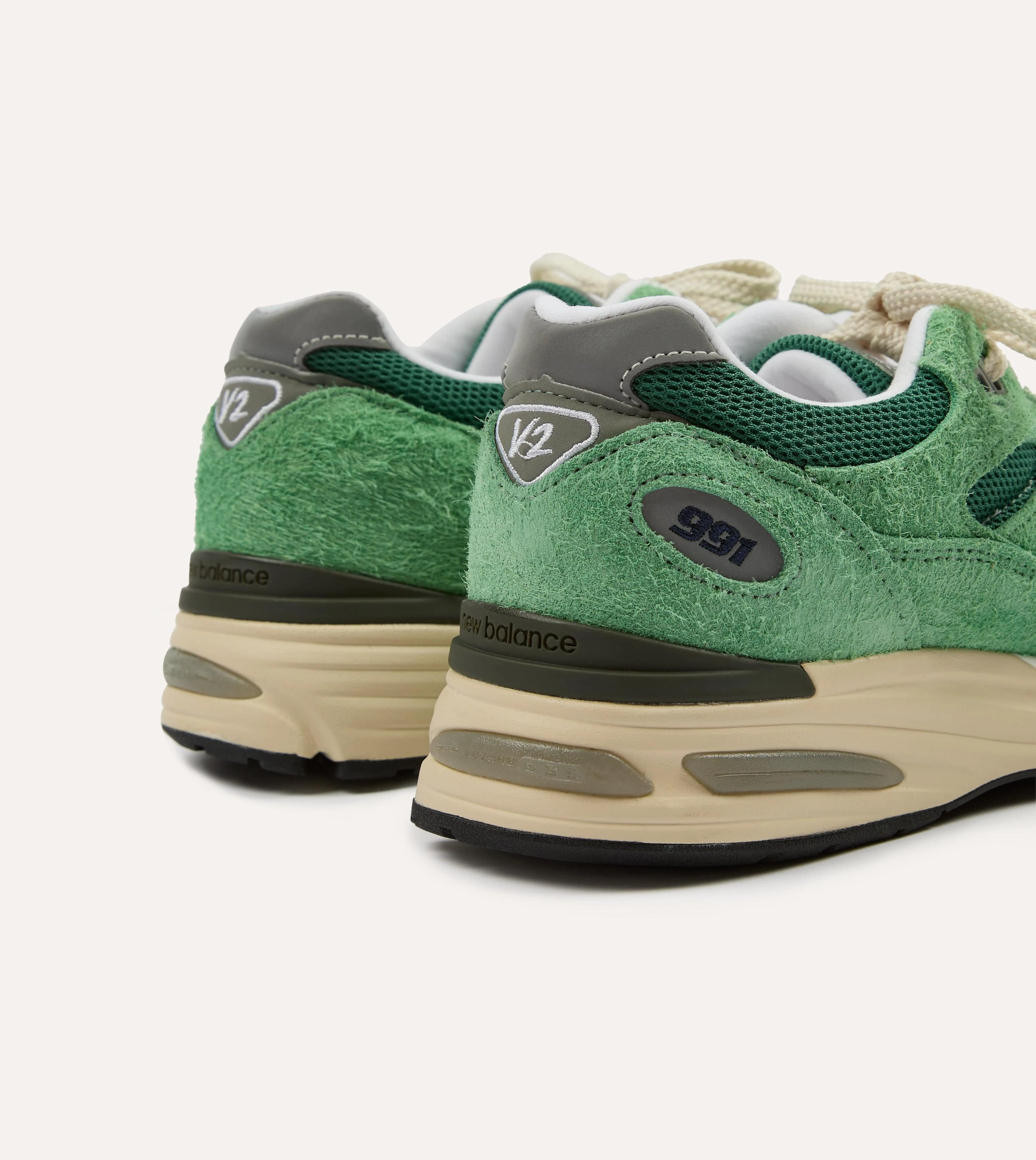 New Balance Green 'Grounded Pastels' Made in UK 991v2 Trainers Impact Resistant Foam