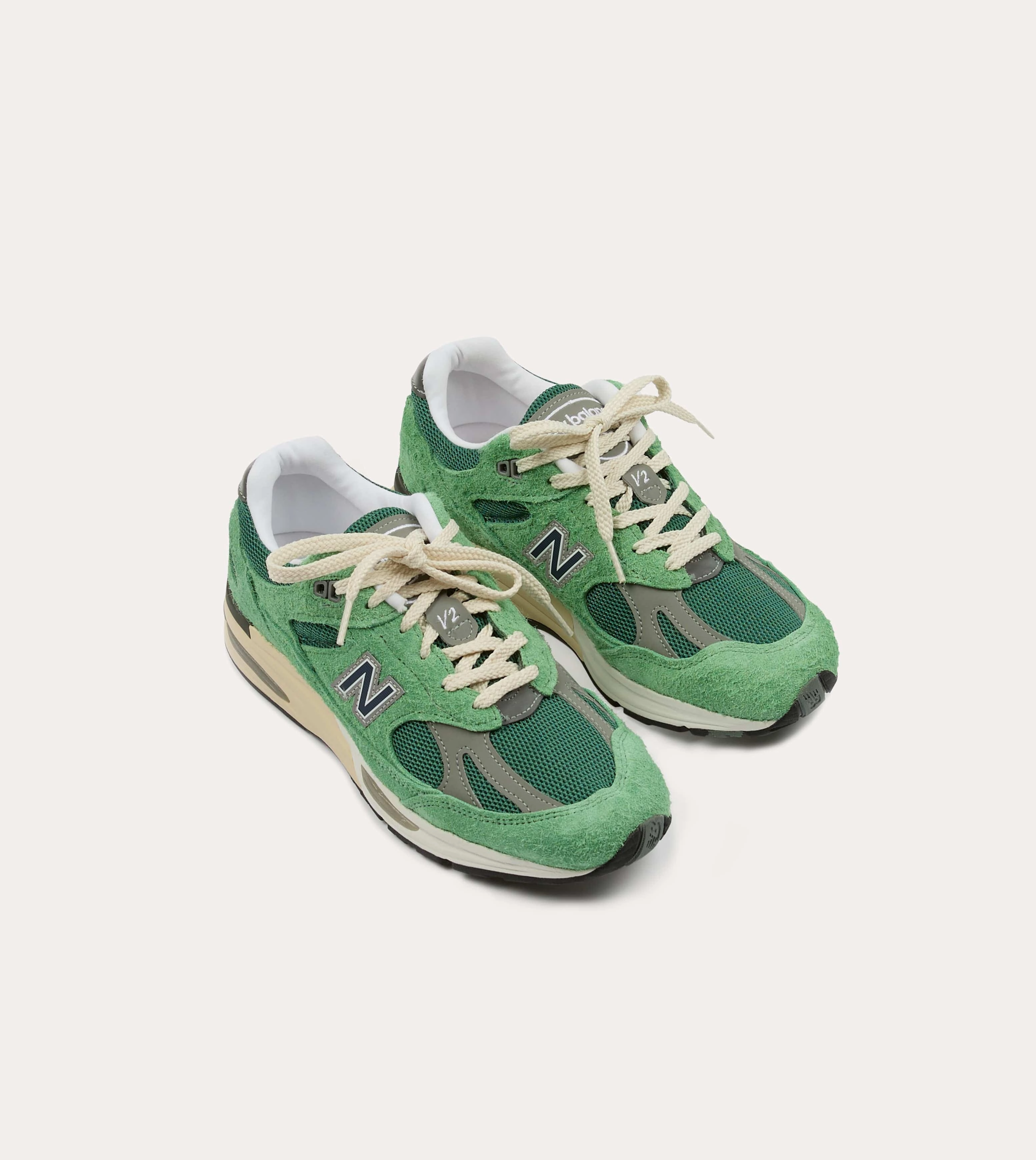 futuristic running option New Balance Green 'Grounded Pastels' Made in UK 991v2 Trainers