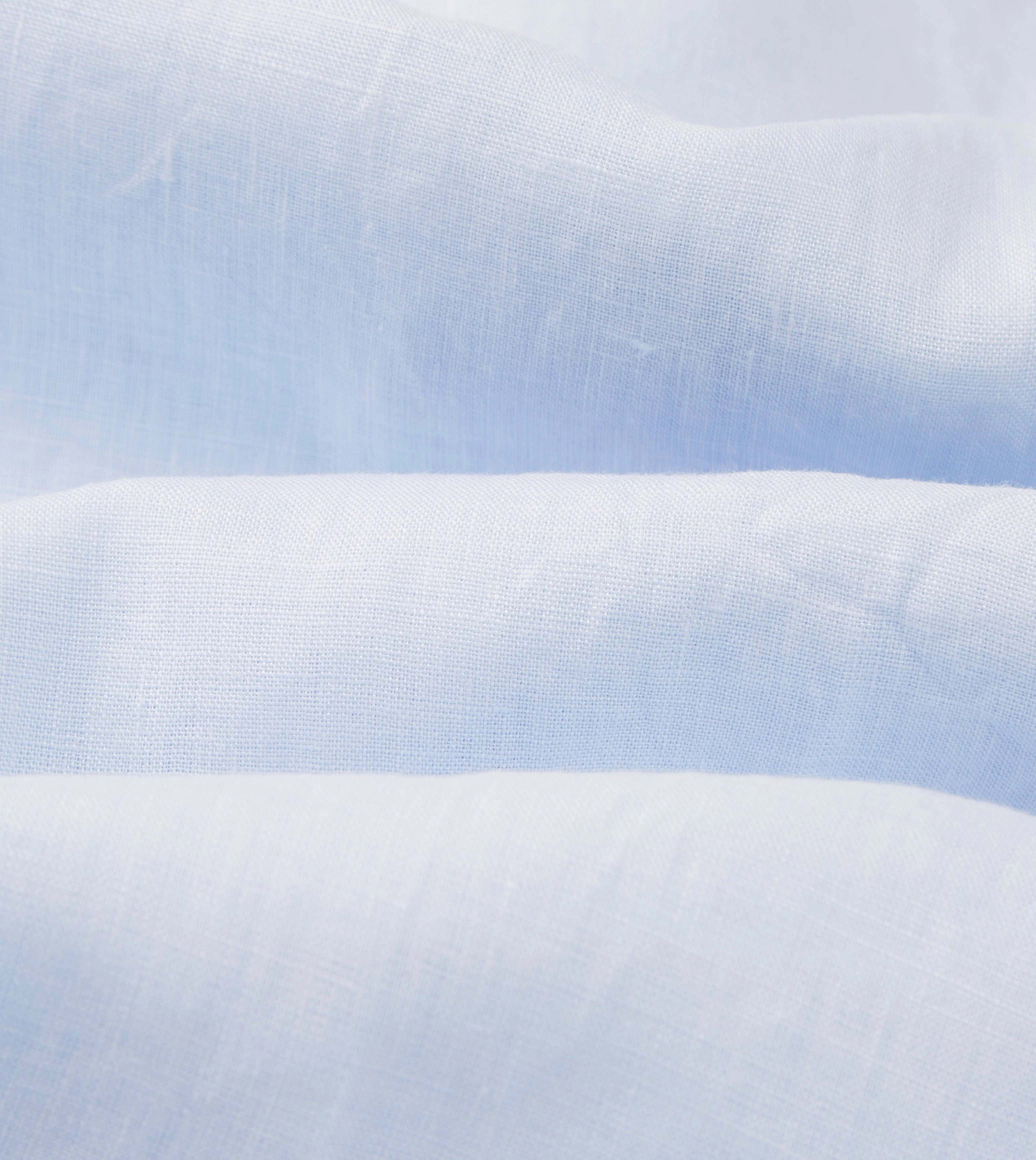 Light Blue Linen Spread Collar Shirt Formal Elegance