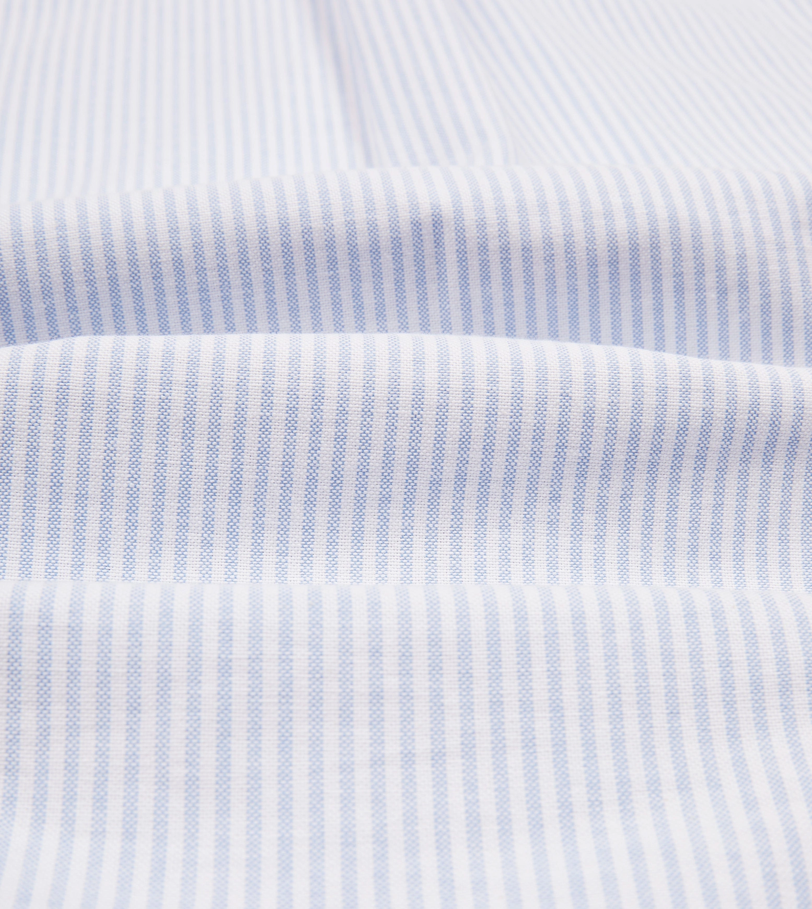 Light Blue Ticking Stripe Cotton Oxford Cloth Button-Down Shirt Gradient effect