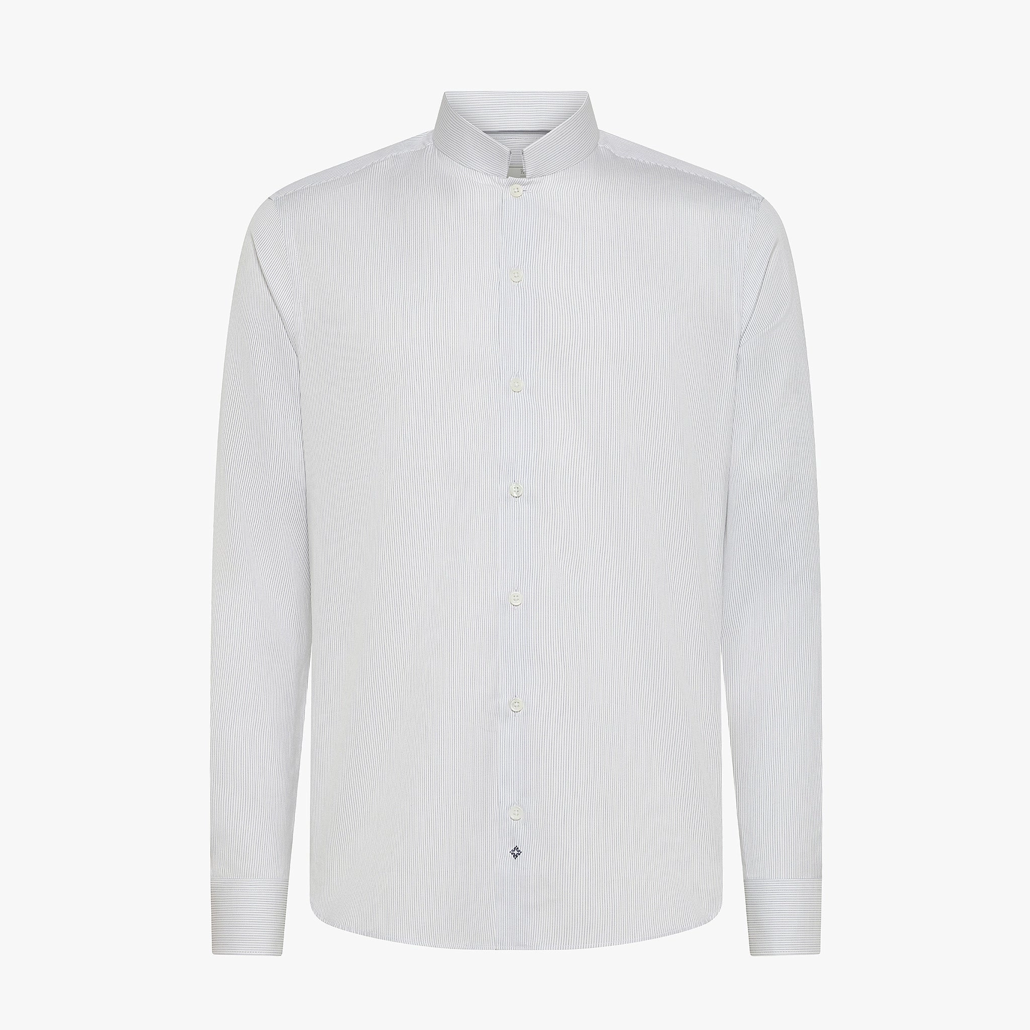 Conrad shirt in satin micro stripes cotton Active Comfort Style Relaxed Armhole Cut