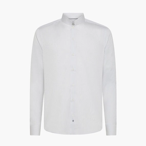Active Layering Everyday Style Trend Conrad shirt in satin micro stripes cotton