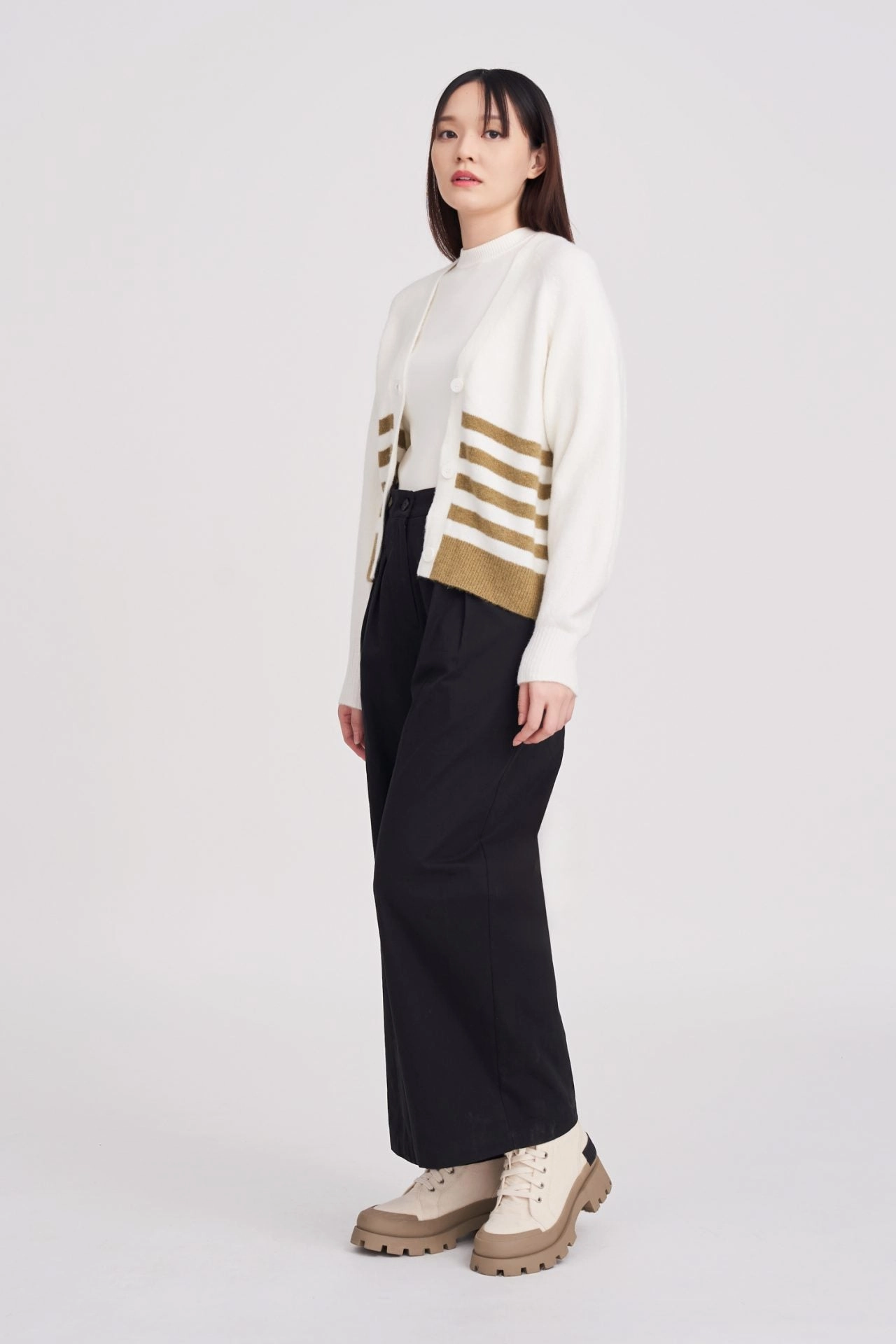 Minimal Detailing Knitted Oversized Cardigan [AT]