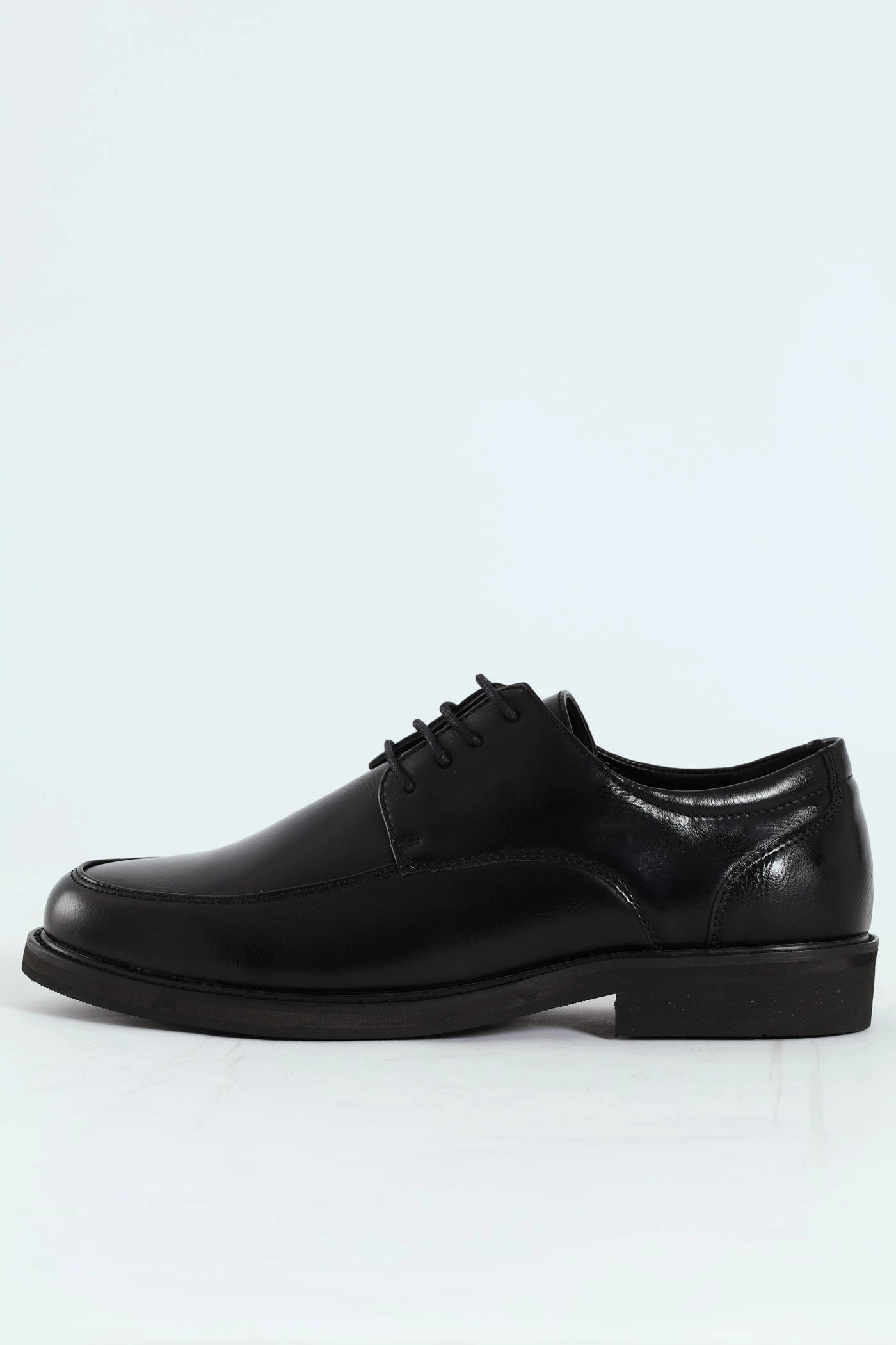 Plain Round Toe Formal Lace Up Shoe - Black Union Pair