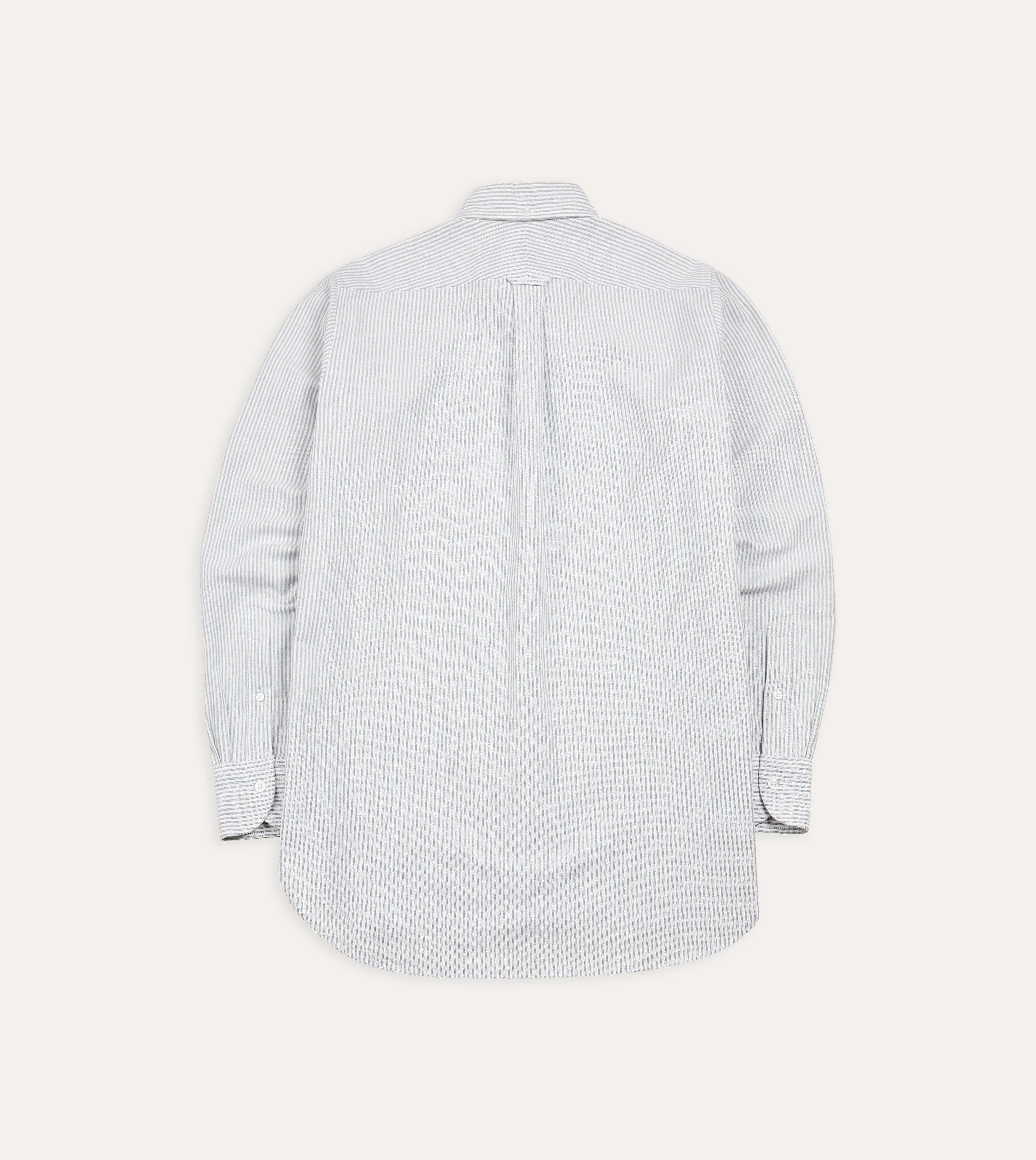 Light Green Ticking Stripe Cotton Oxford Cloth Button-Down Shirt Urban Edge