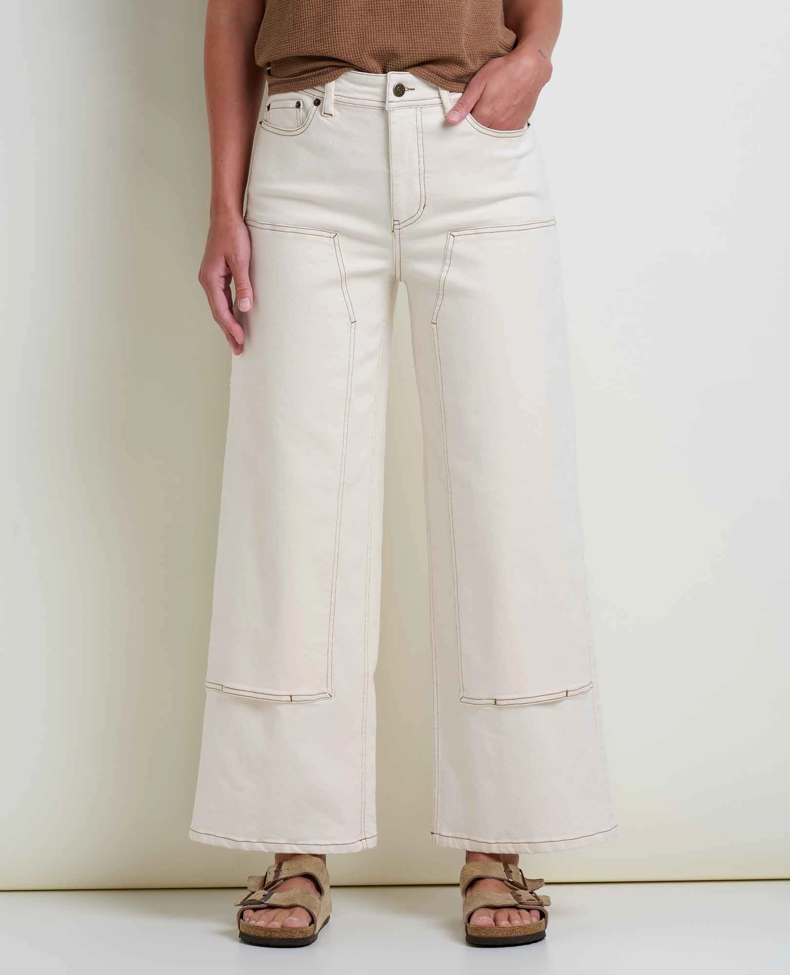 Solid shade Balsam Wide Leg Utility Pant