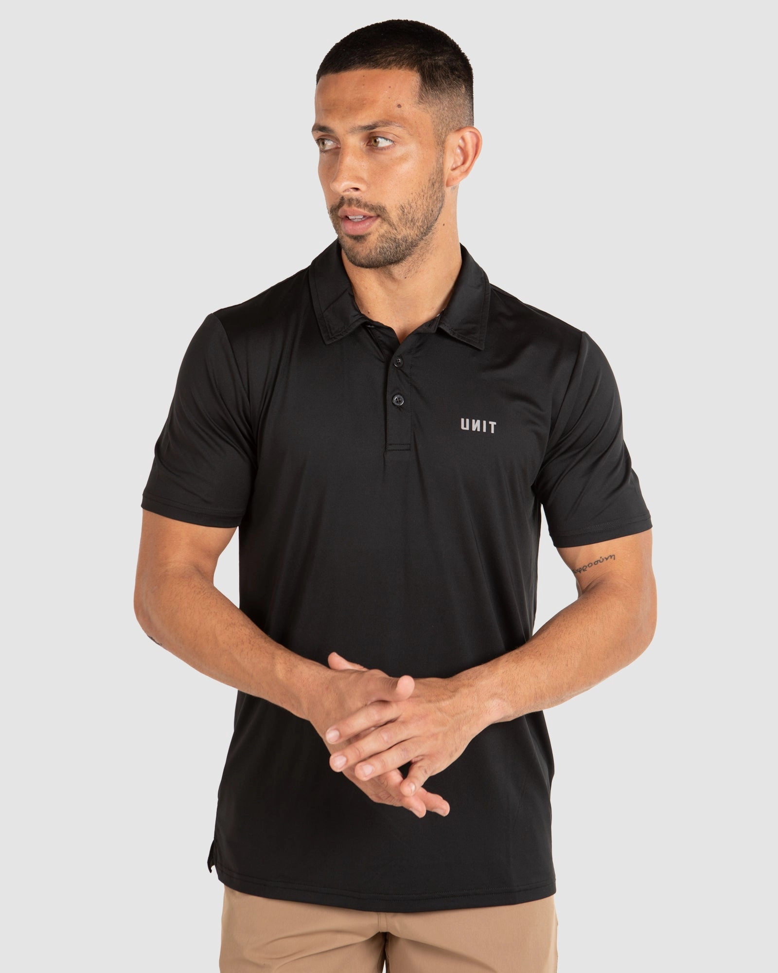 UNIT Mens Pro Flex Polo Easy to Style Loose Fit
